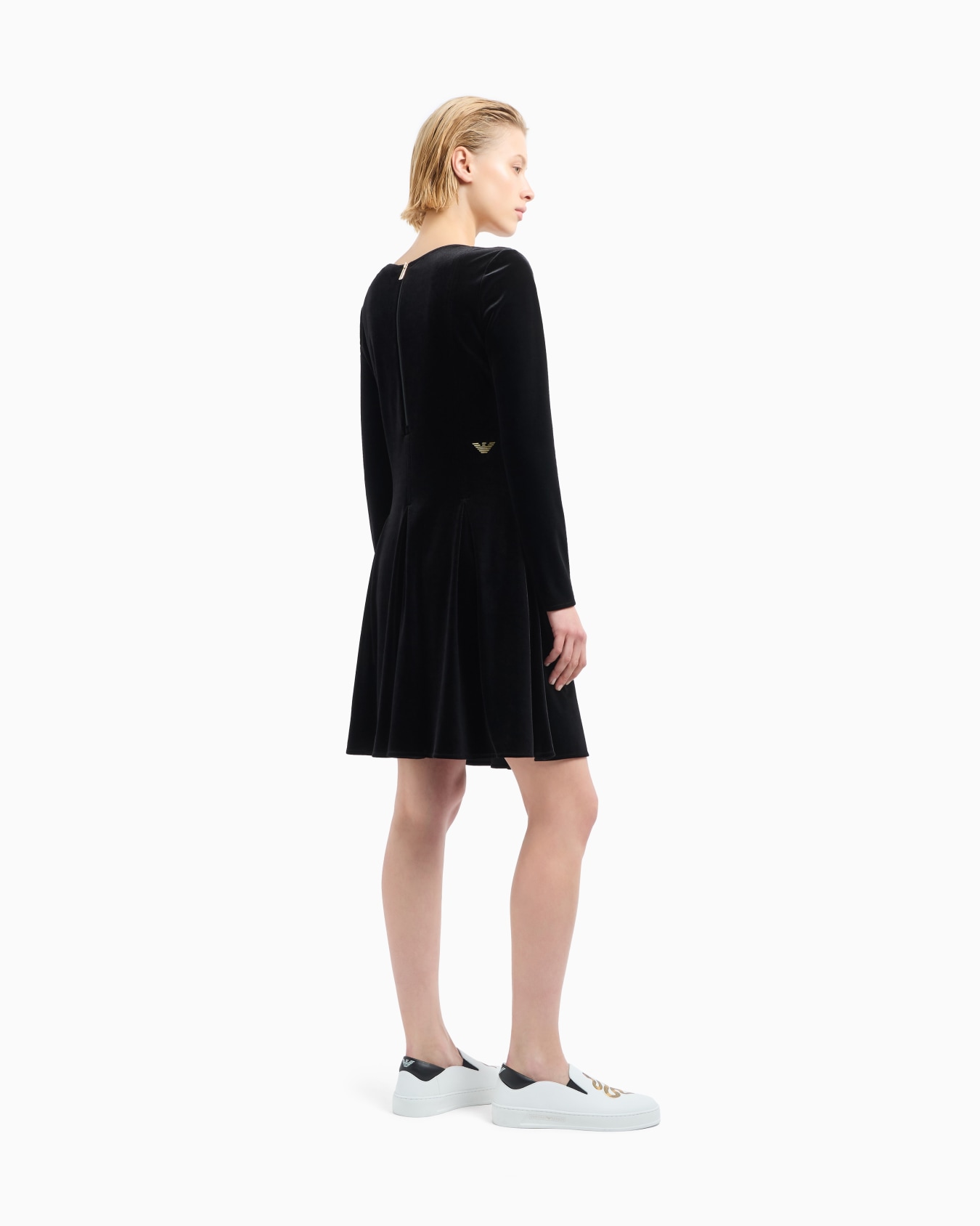 Vestido acampanado de chenilla Diapositiva 3