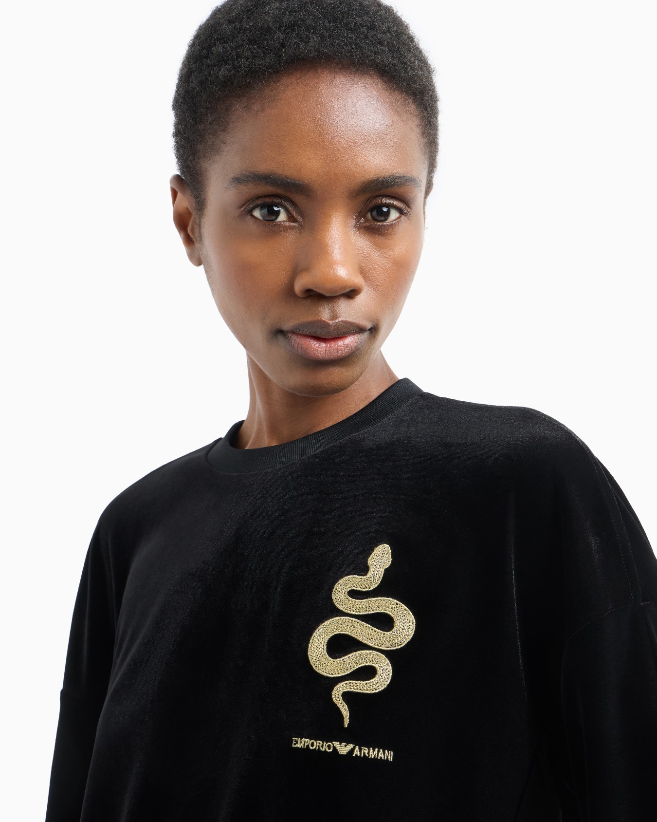 Chenille sweatshirt with embroidery Slide 5