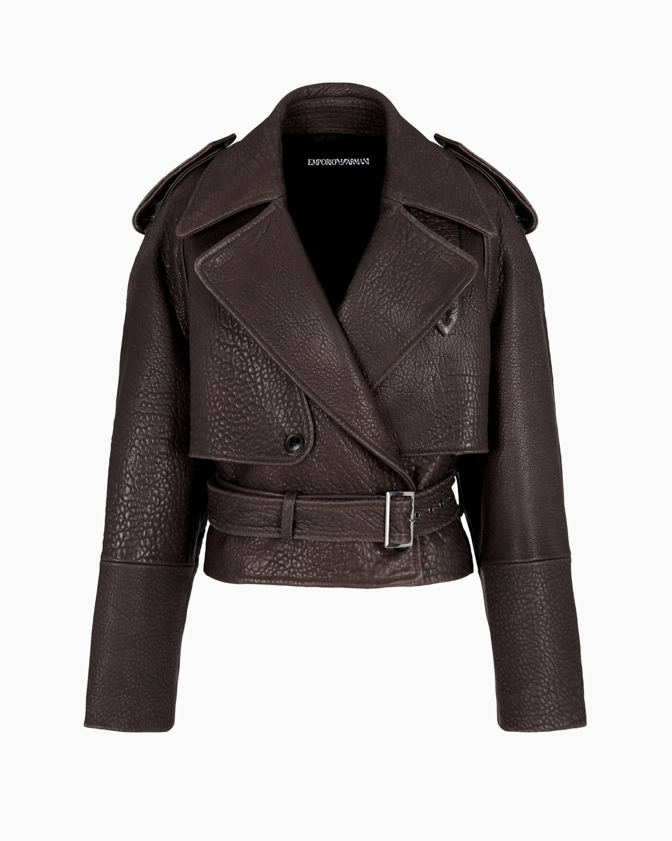 Veste blouson en peau d’agneau au grain naturel Diapositive 0