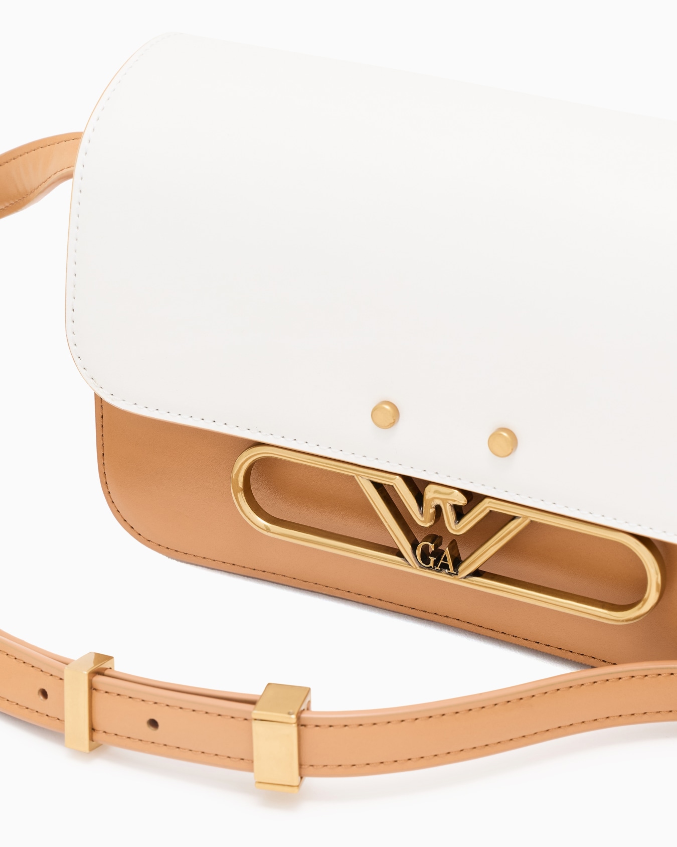 Leather shoulder bag with metal eagle logo Slide 4