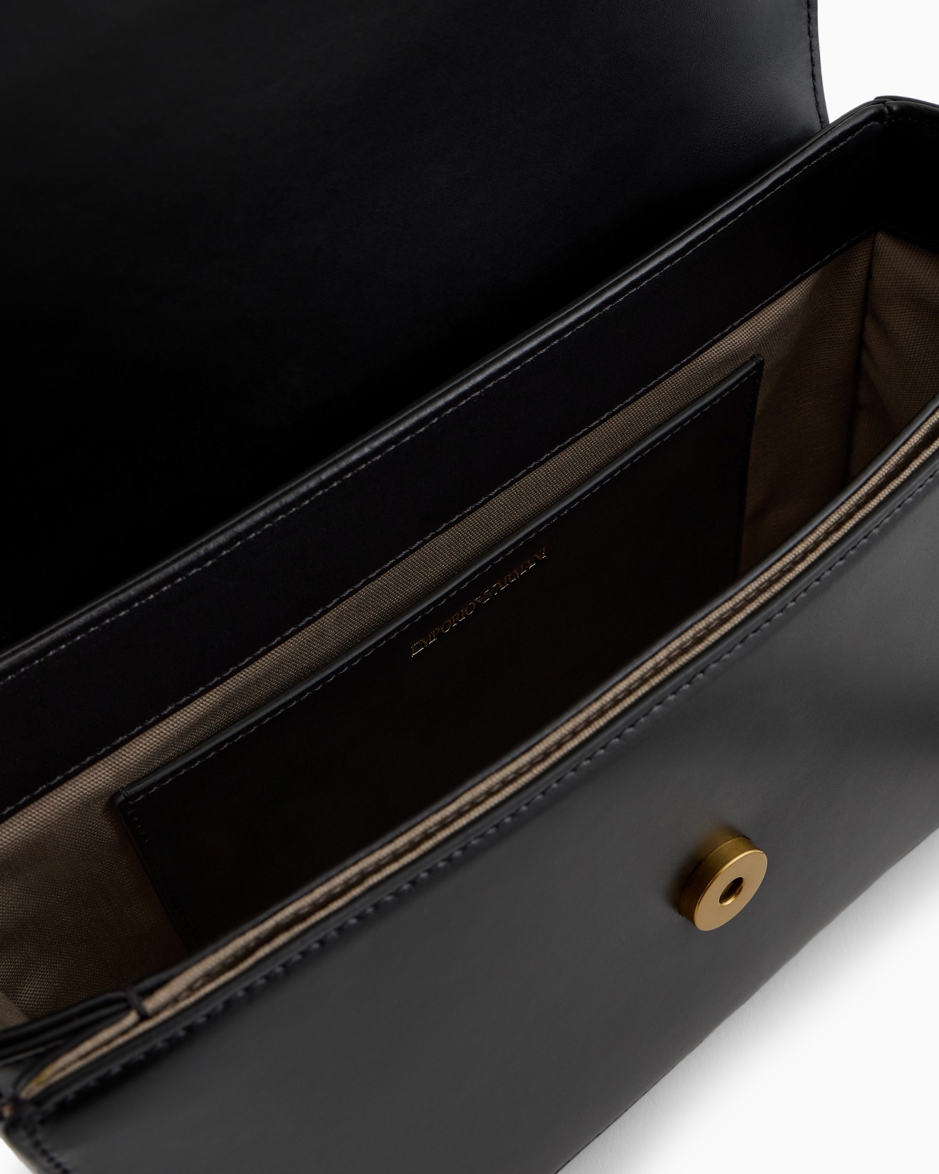 Bolso de hombro de piel lisa con logotipo de águila de metal Diapositiva 3