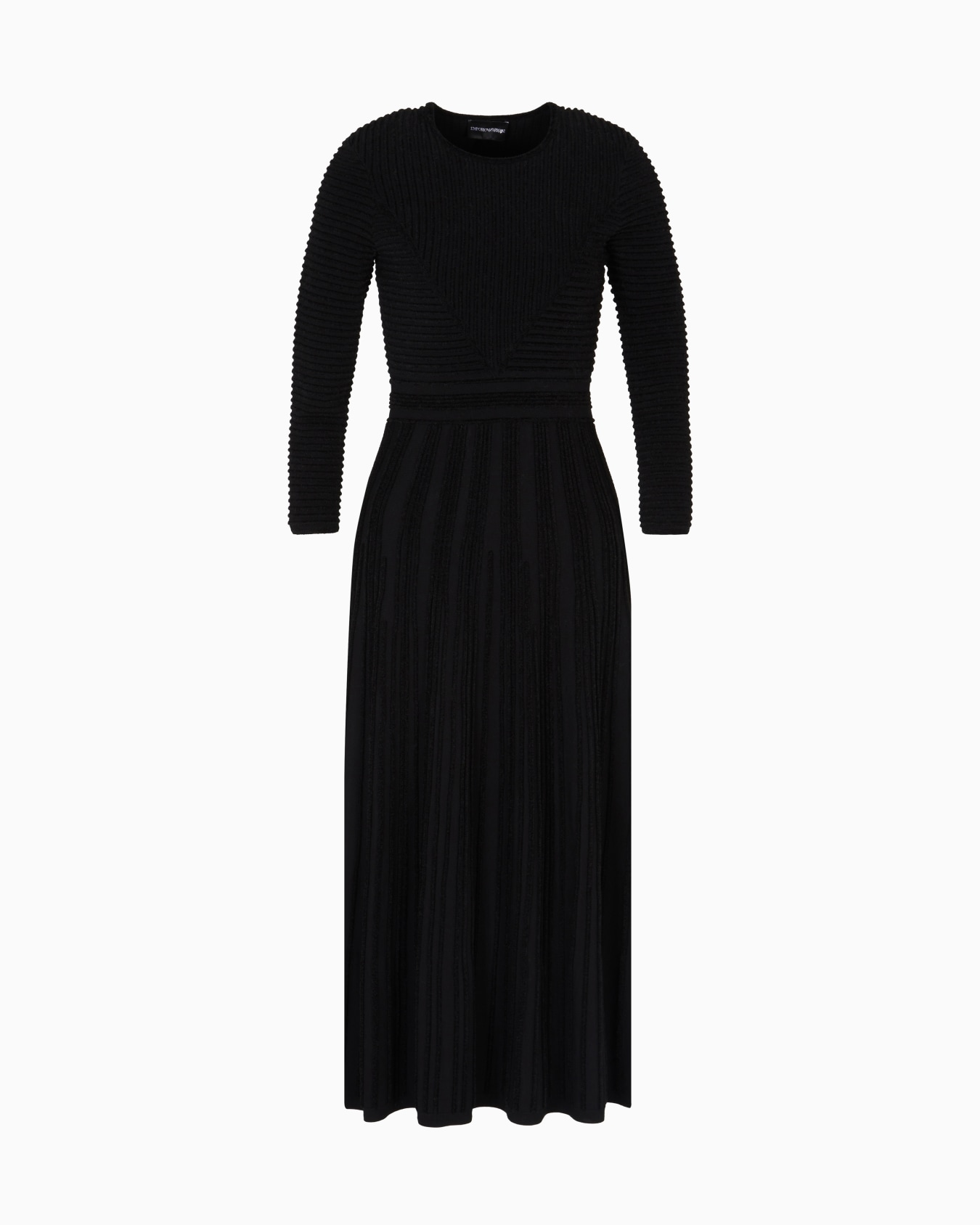Long dress in ottoman chenille Slide 0
