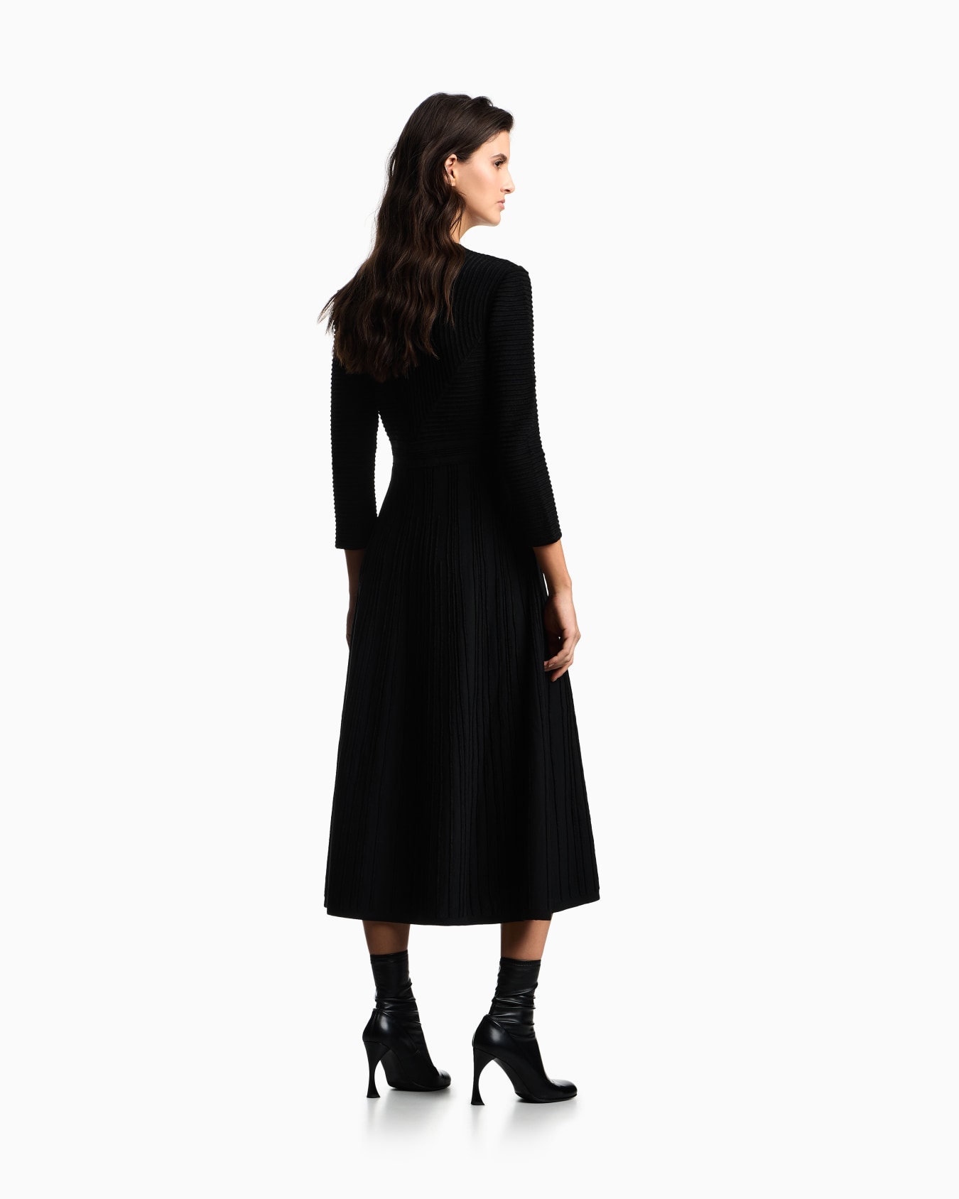 Long dress in ottoman chenille Slide 2