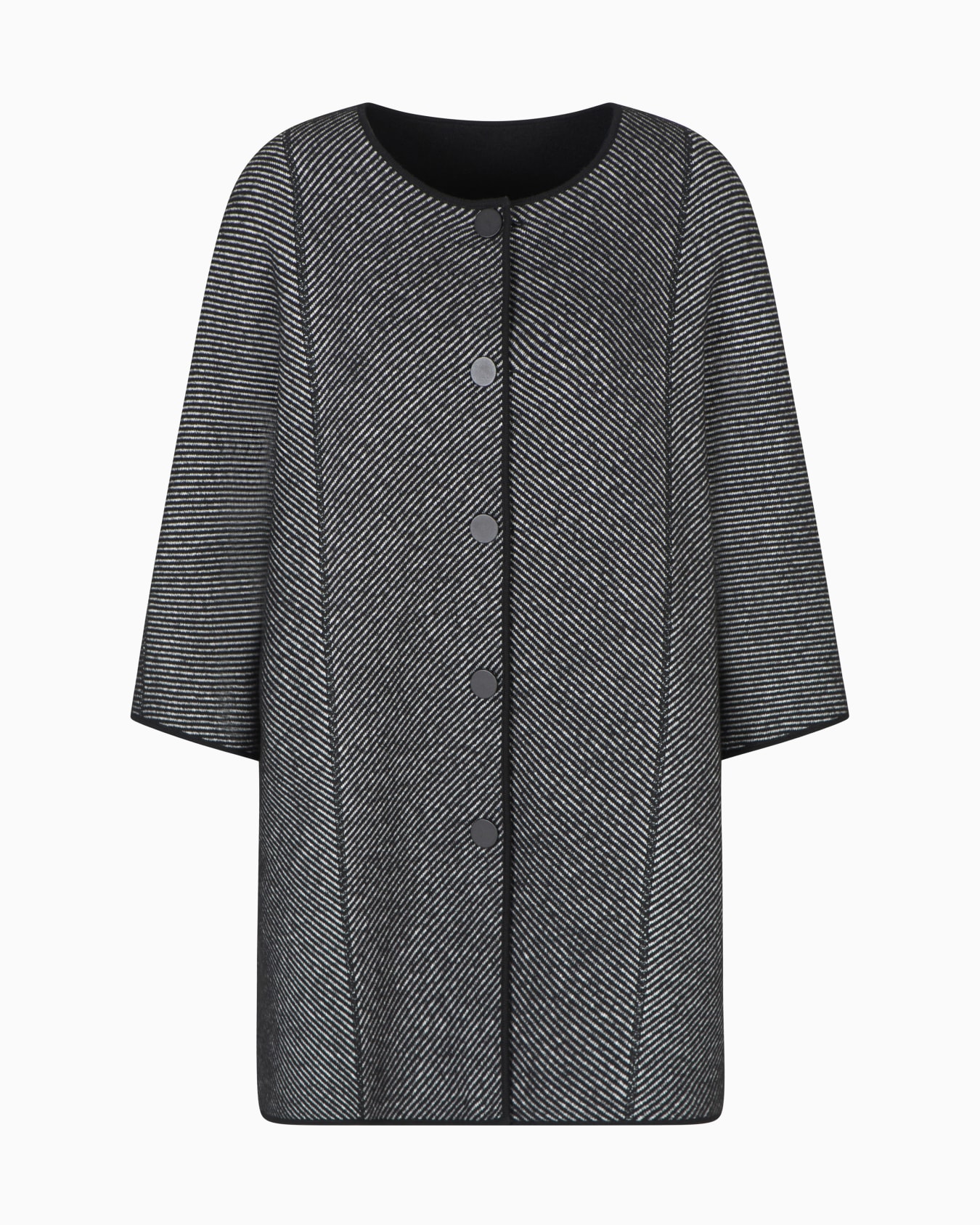 Cape en maille point tissu de laine vierge double face Diapositive 0