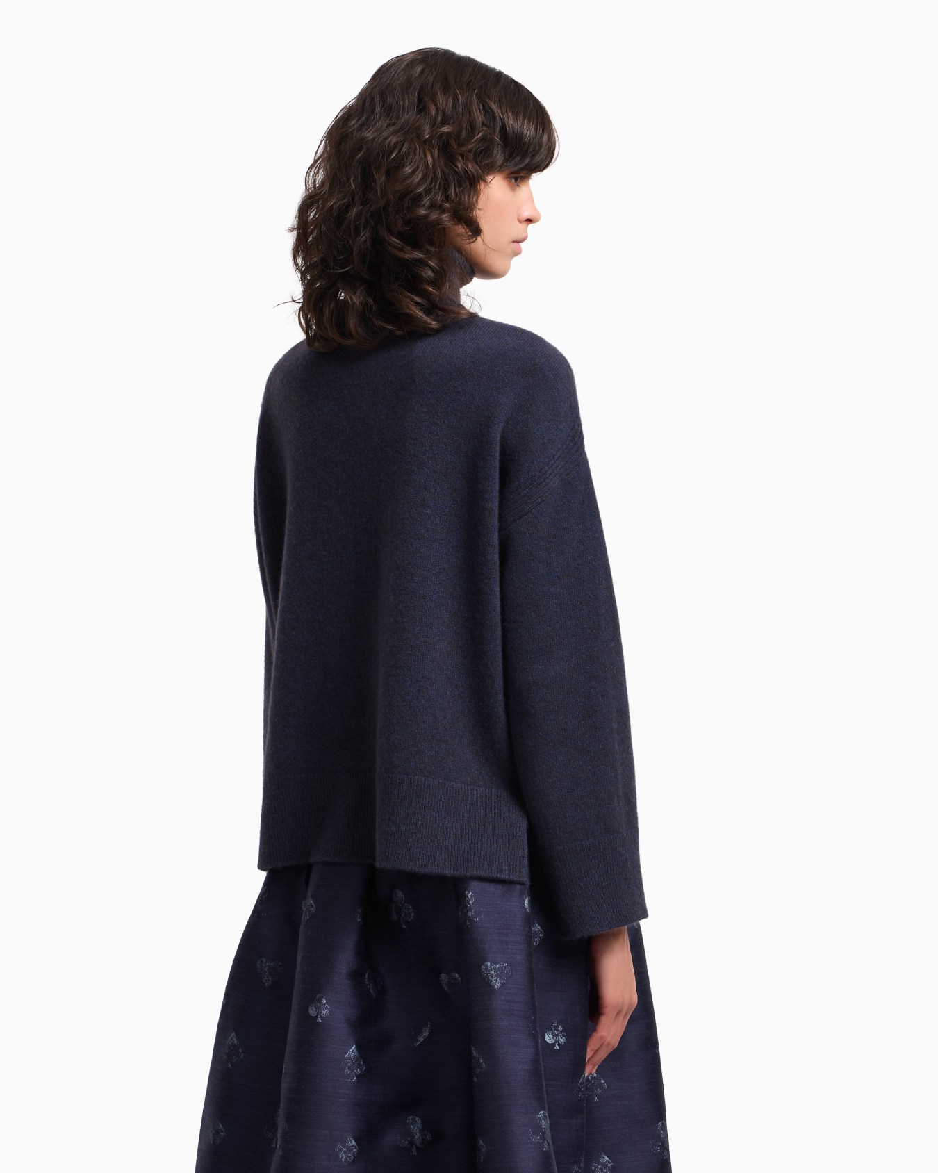  Jersey de cuello alto en mezcla de lana de yak Diapositiva 2