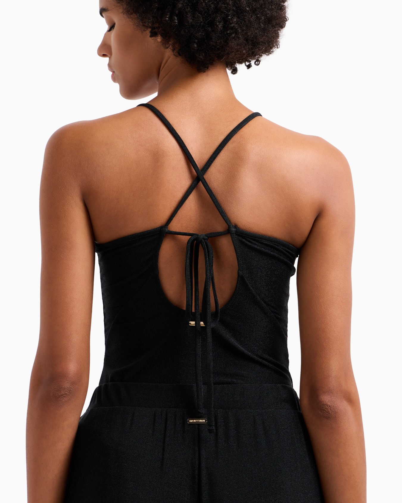 Beachwear top with logo ring detail Slide 3