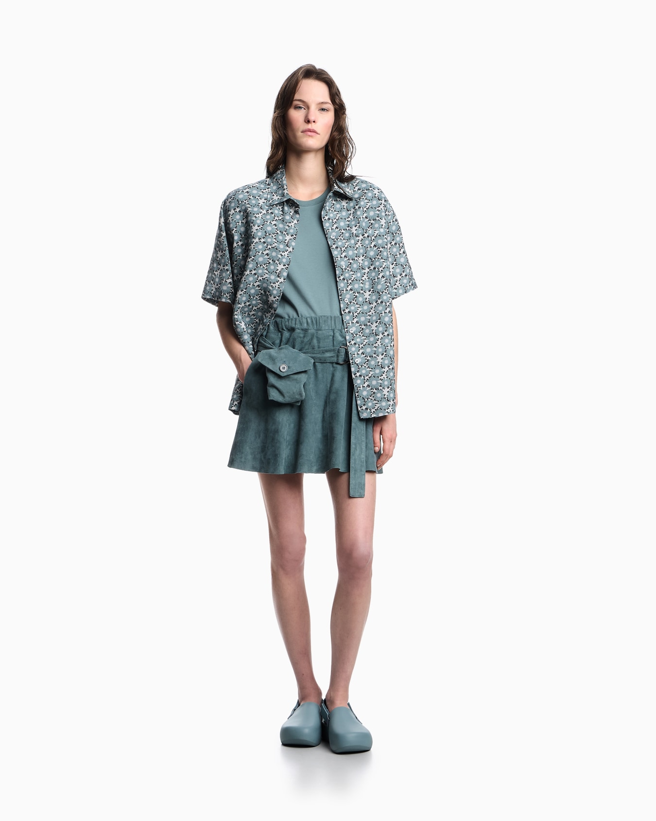 Viscose-blend shirt with all-over print from the Peace capsule collection Slide 1