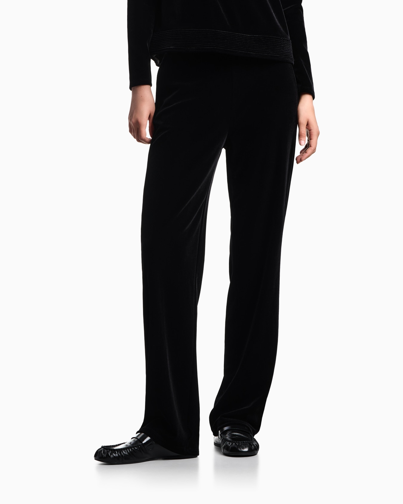 Stretch chenille trousers Slide 3