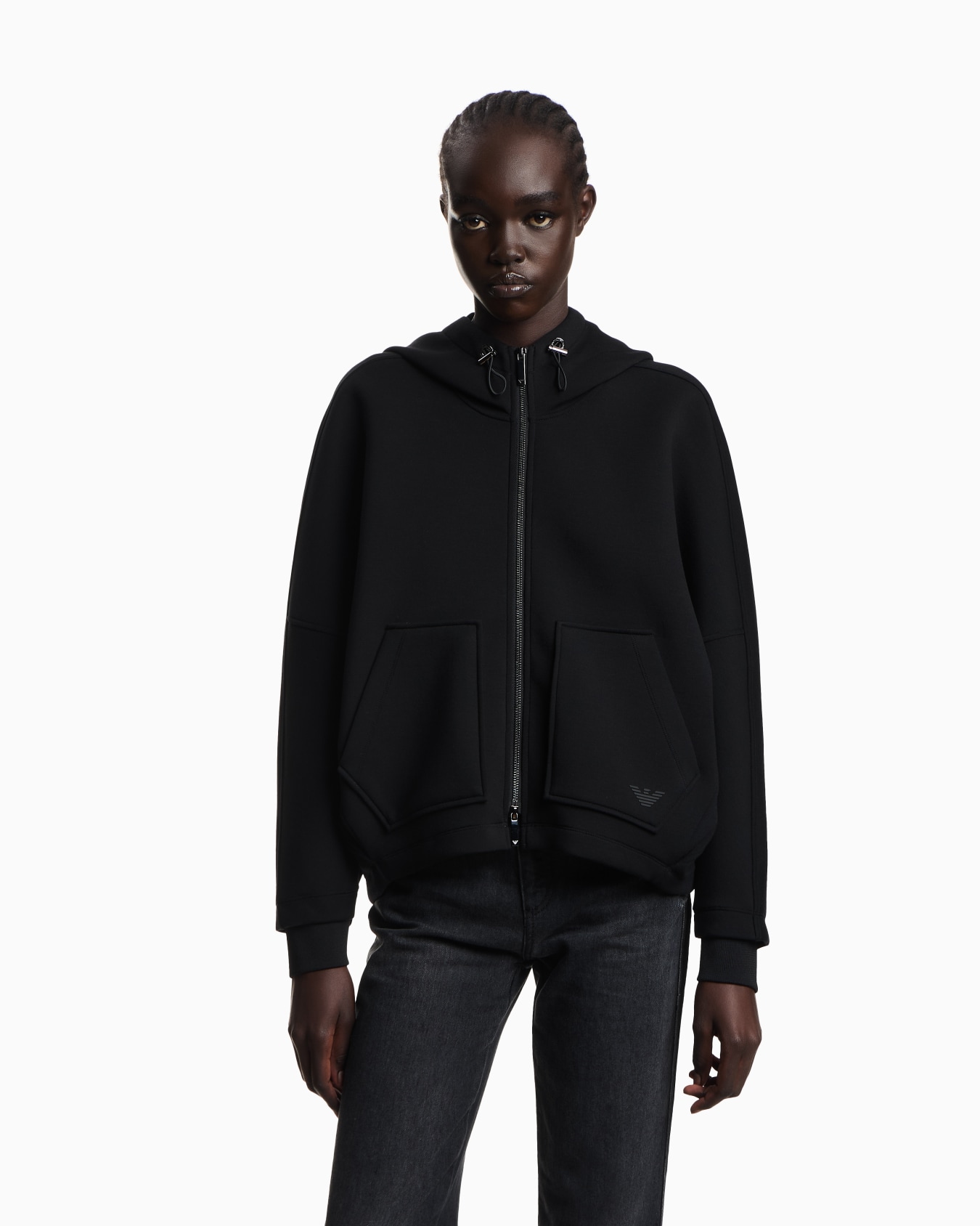 Sweat-shirt à capuche en scuba Diapositive 3