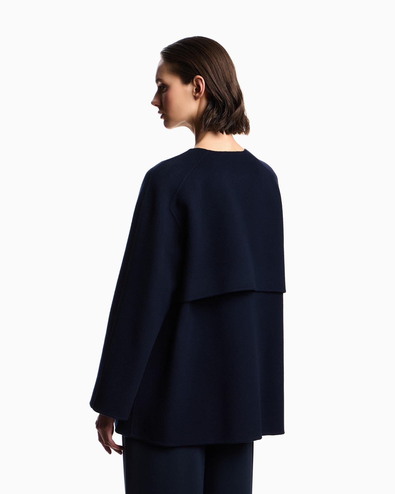 Double-breasted wool and cashmere pea coat Slide 2