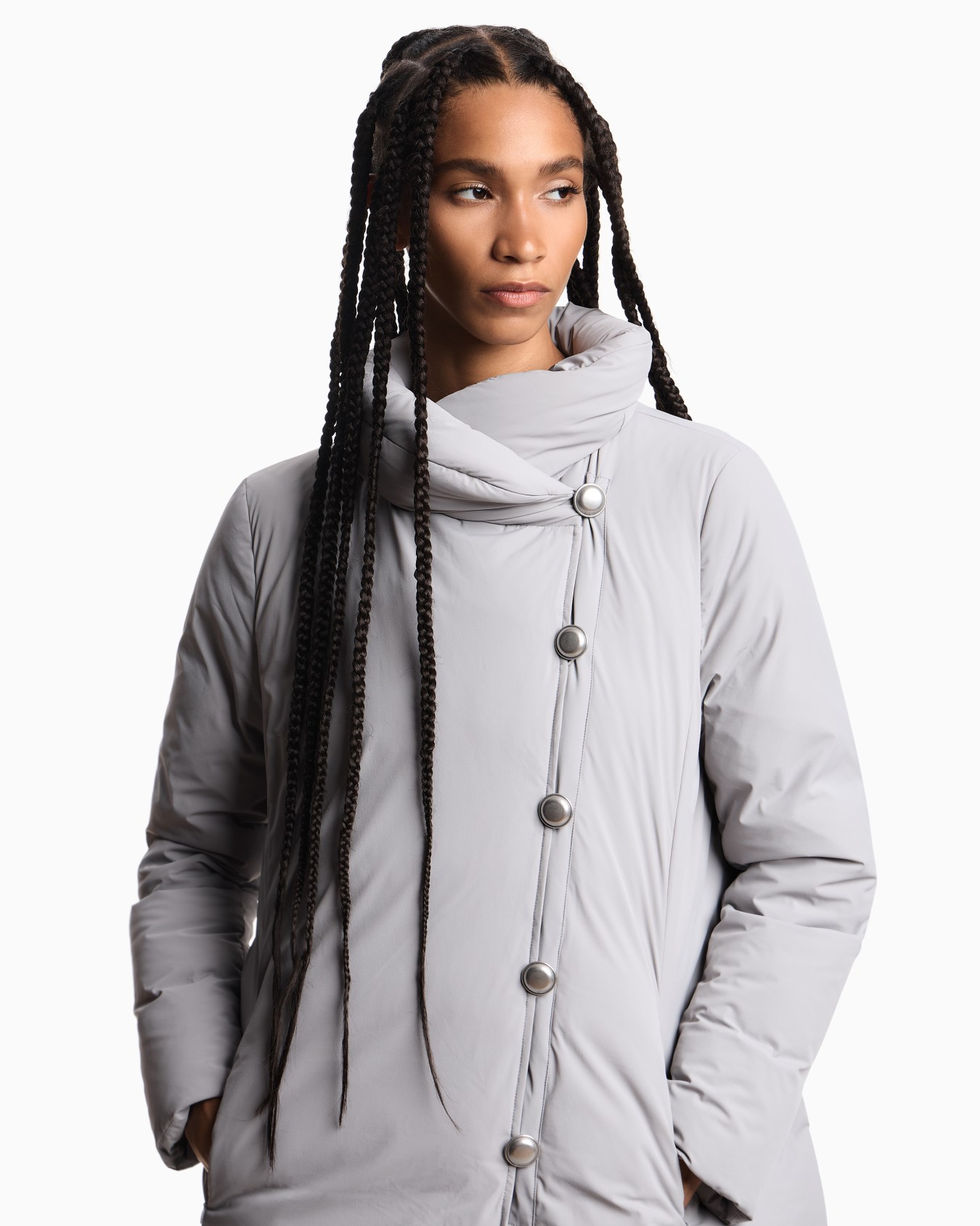 Piumino lungo water repellent in nylon stretch ASV Slide 3