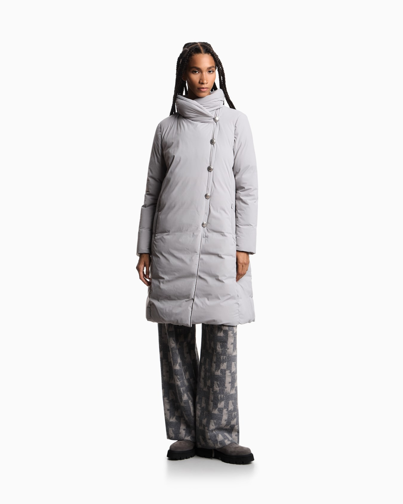 Piumino lungo water repellent in nylon stretch ASV Slide 1