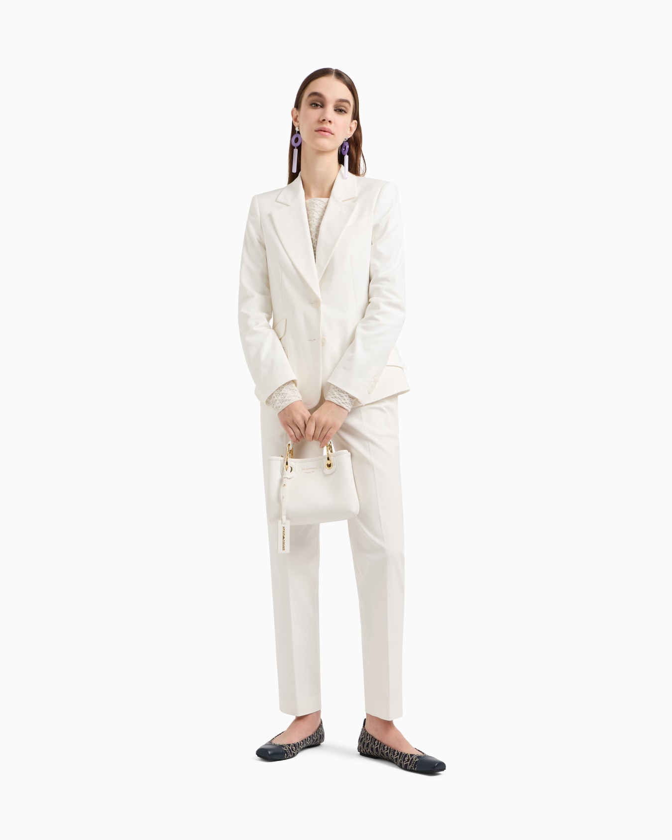 Jacquard jersey jumper with embossed pattern Slide 1