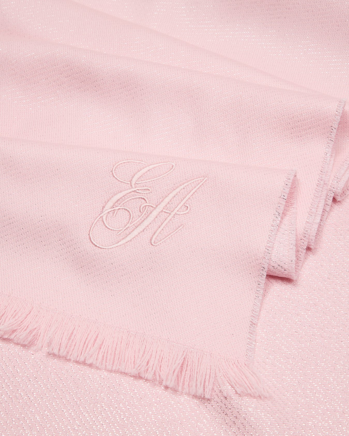 Lurex stole with signature logo embroidery Slide 1