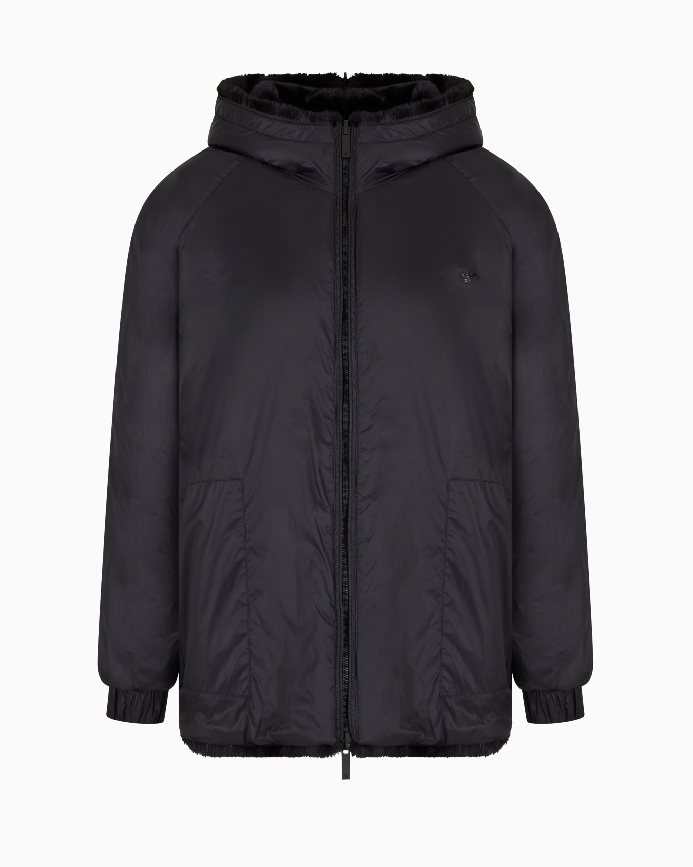Faux-fur reversible blouson with hood Slide 4