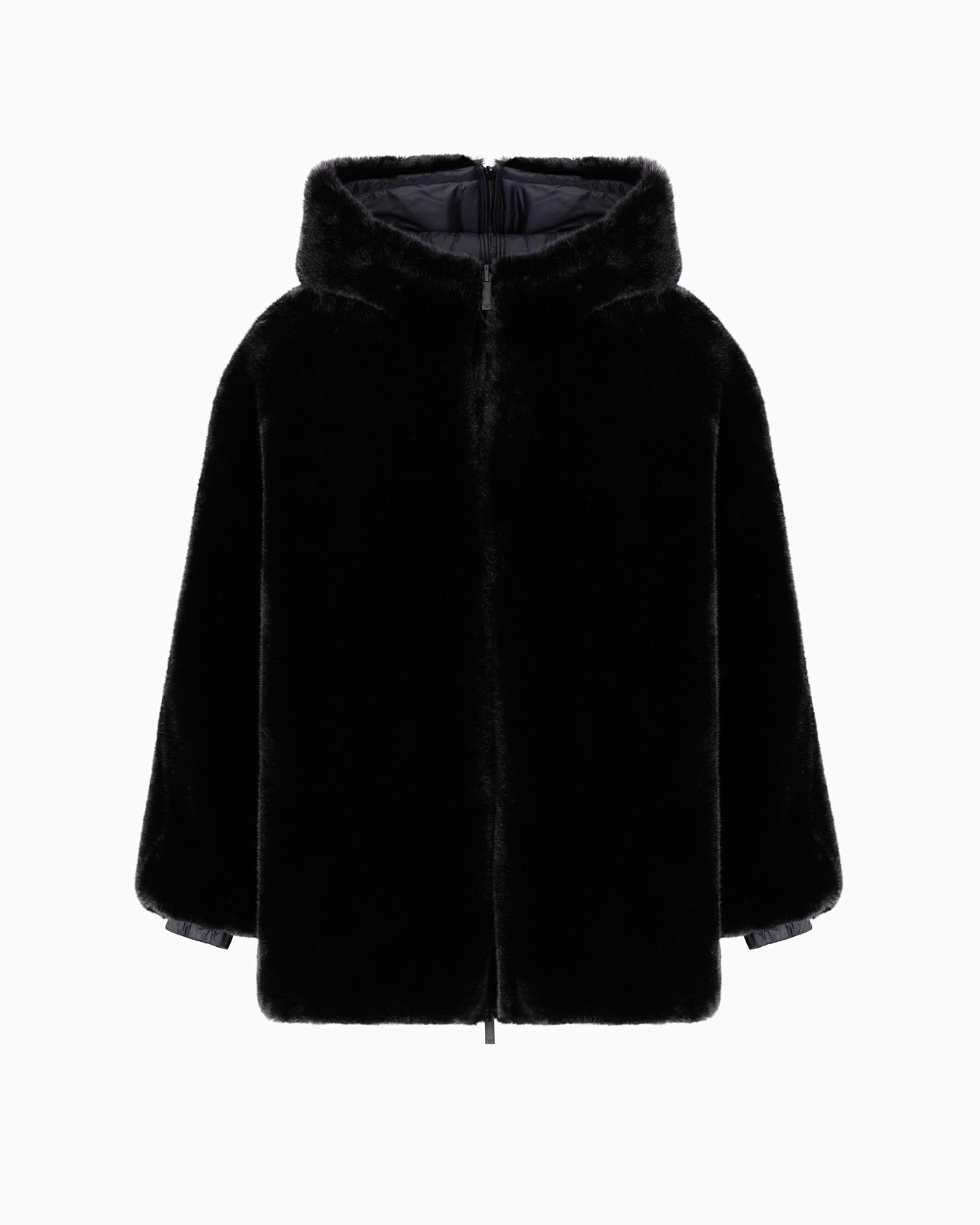 Faux-fur reversible blouson with hood Slide 0