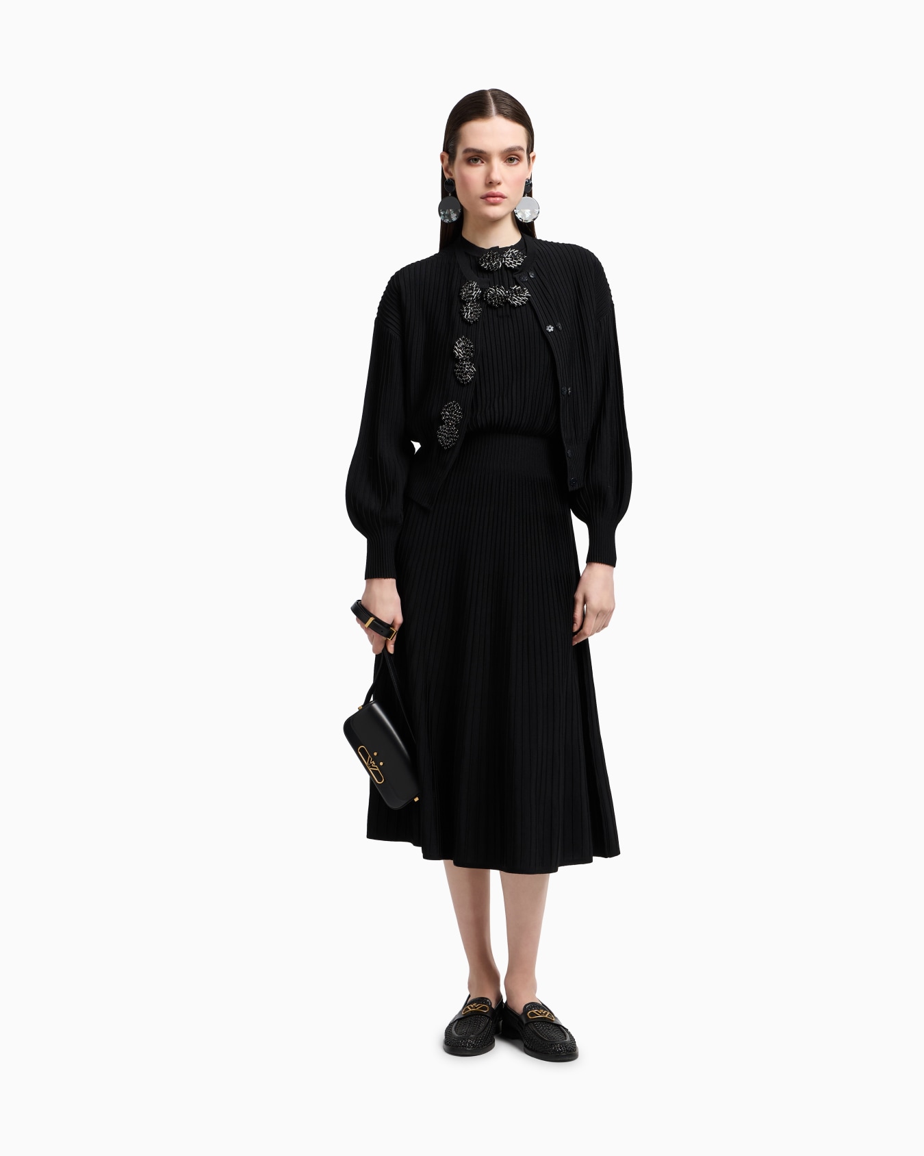 Ottoman long dress with jewel details Slide 1