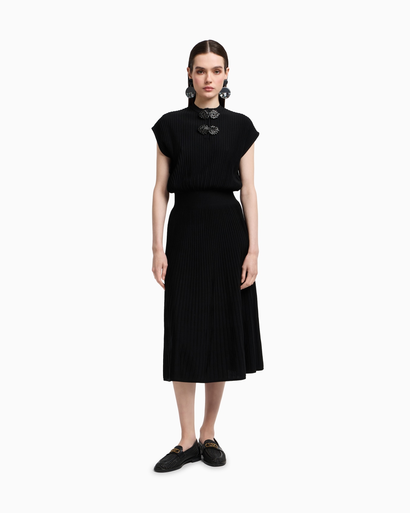 Ottoman long dress with jewel details Slide 3