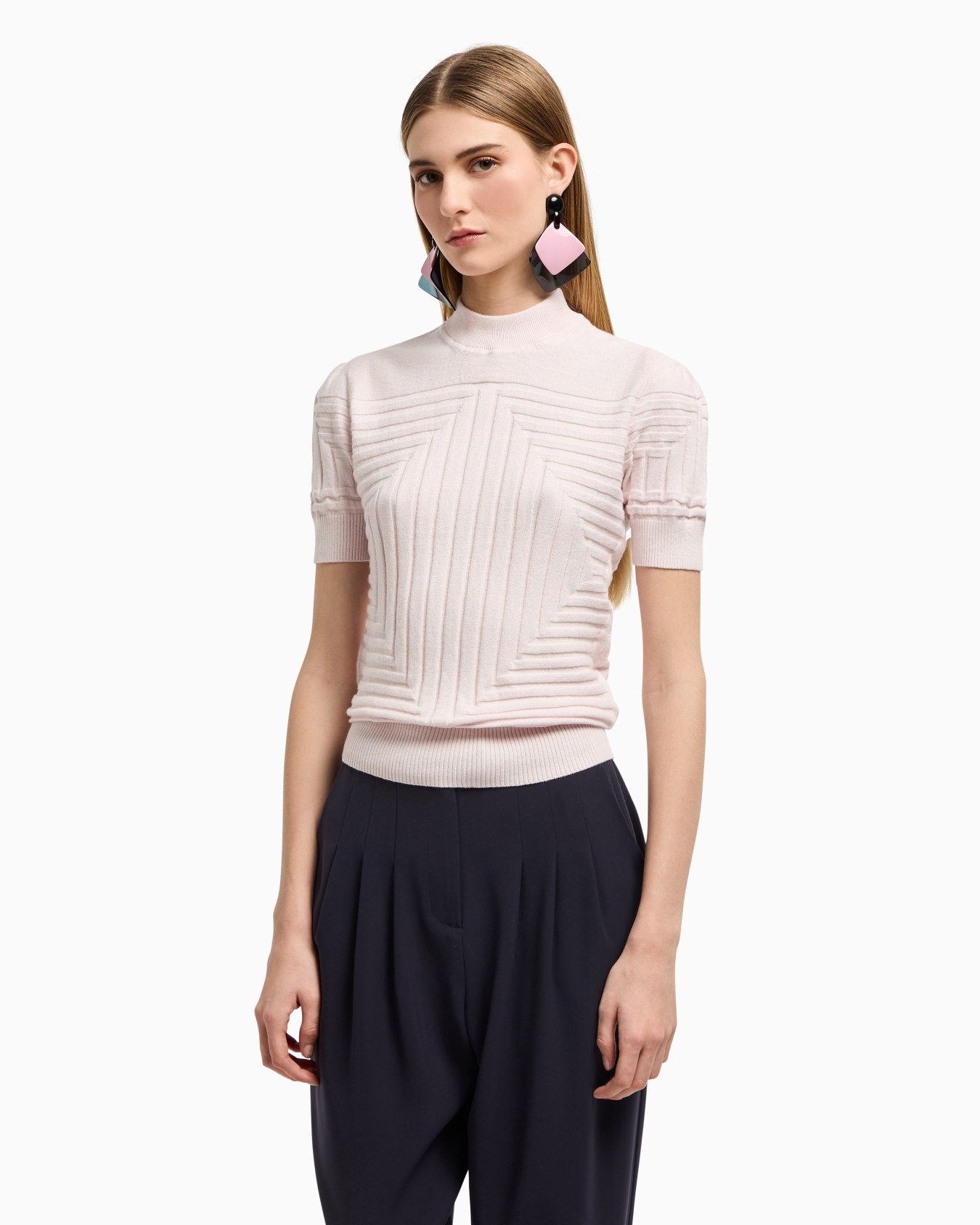 Jumper with ribbed and plain-and-purl knit Slide 3