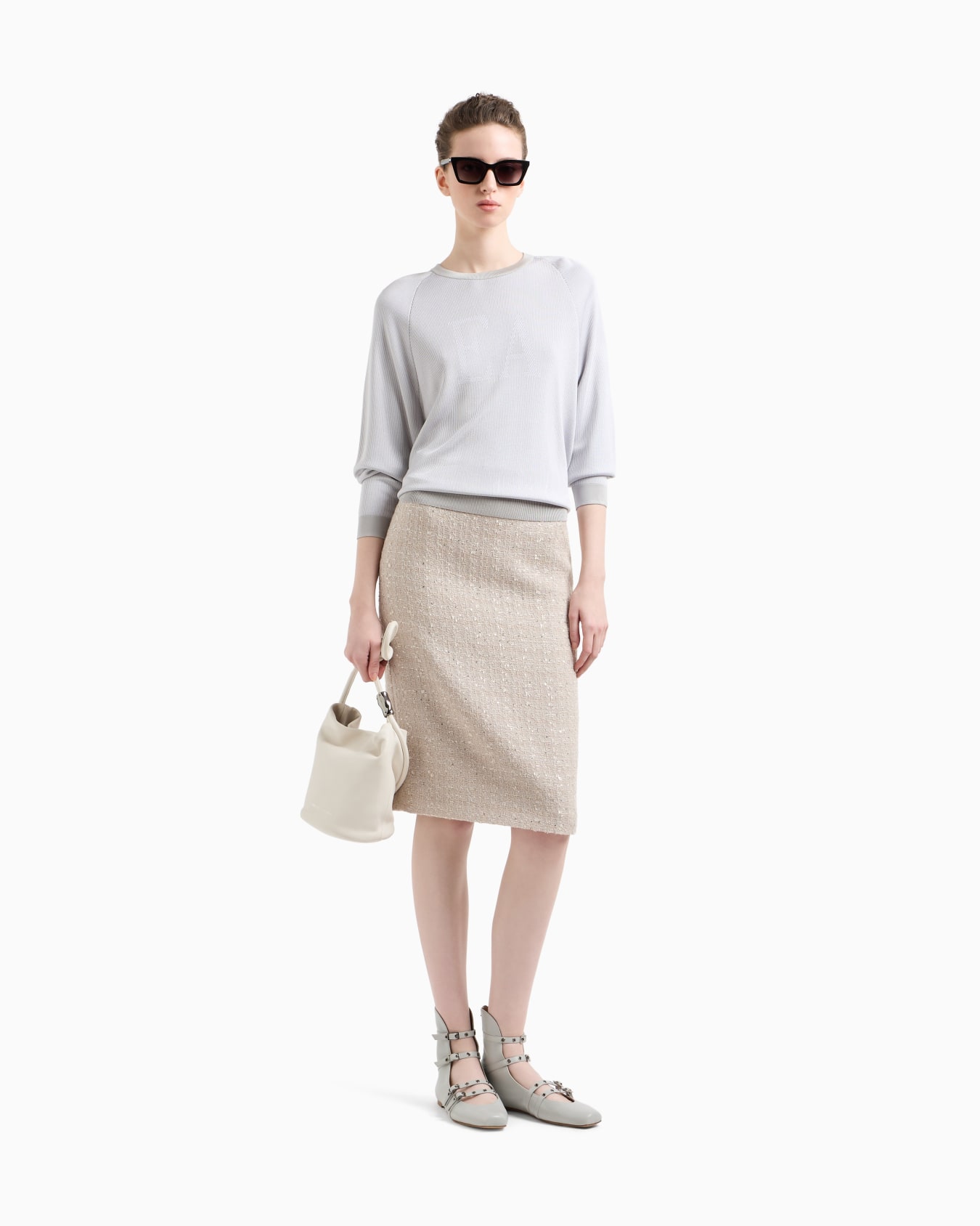 Lurex tweed skirt Slide 1