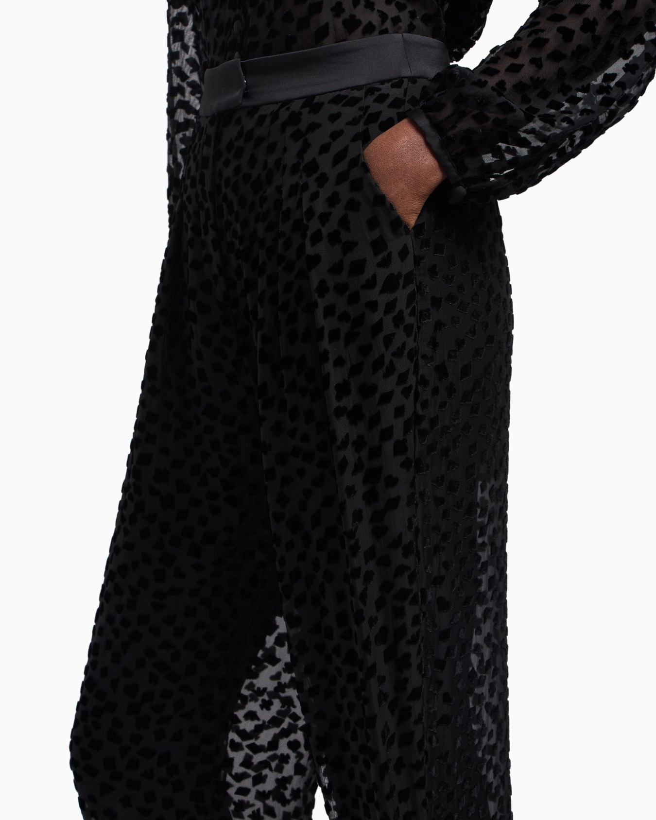 ASV Jeu de Cartes devoré tulle trousers with pleats Slide 5