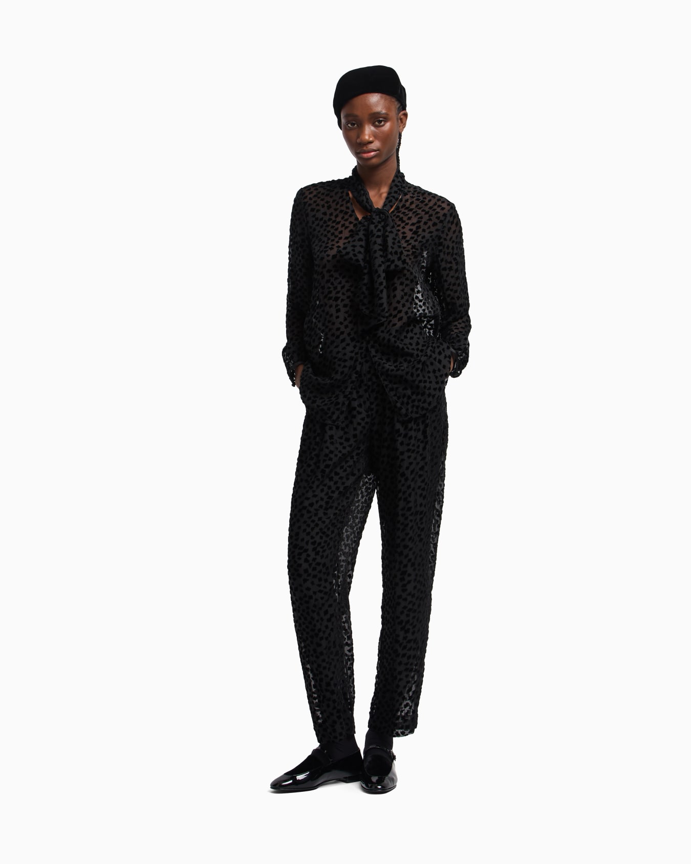 ASV Jeu de Cartes devoré tulle trousers with pleats Slide 2