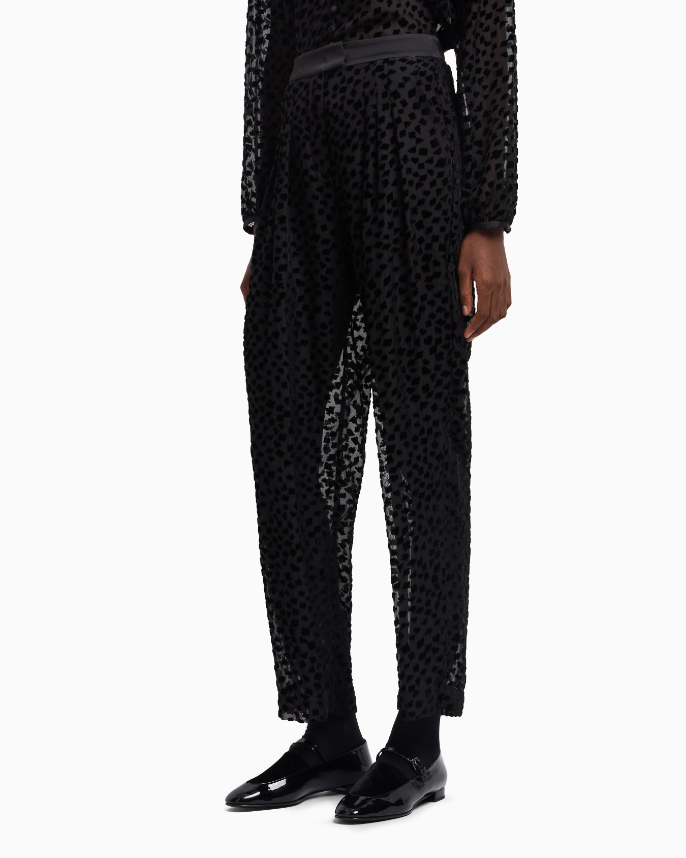 ASV Jeu de Cartes devoré tulle trousers with pleats Slide 4