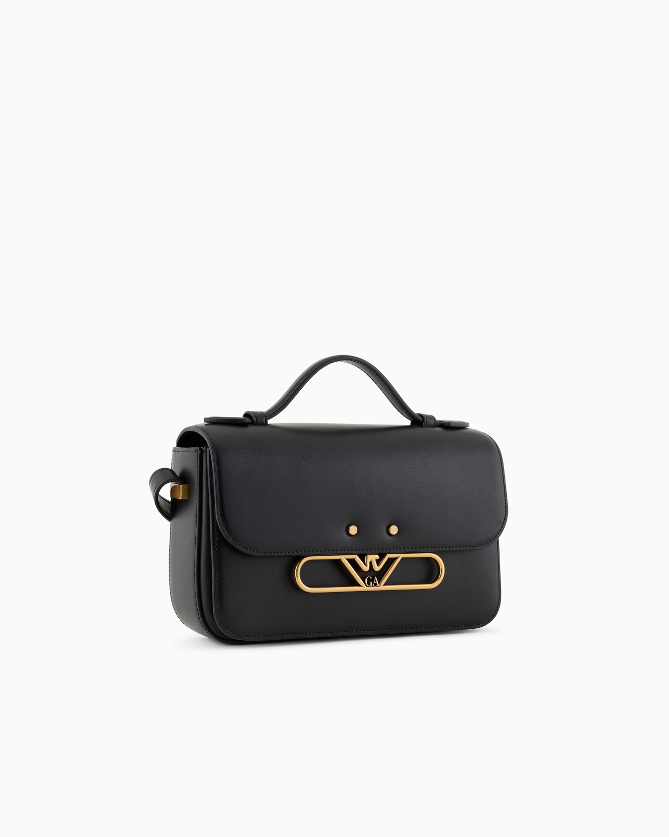 Bolso bandolera de piel lisa con logotipo de águila de metal Diapositiva 1