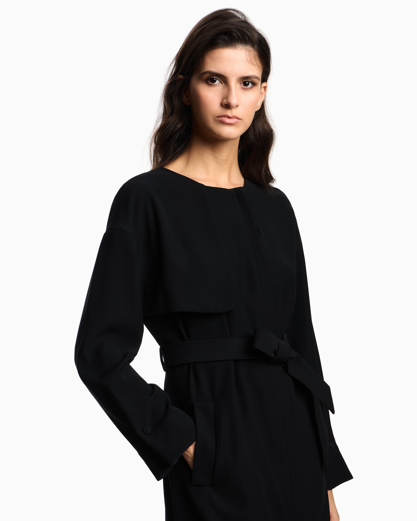 Technical cady trench coat with belt Slide 3