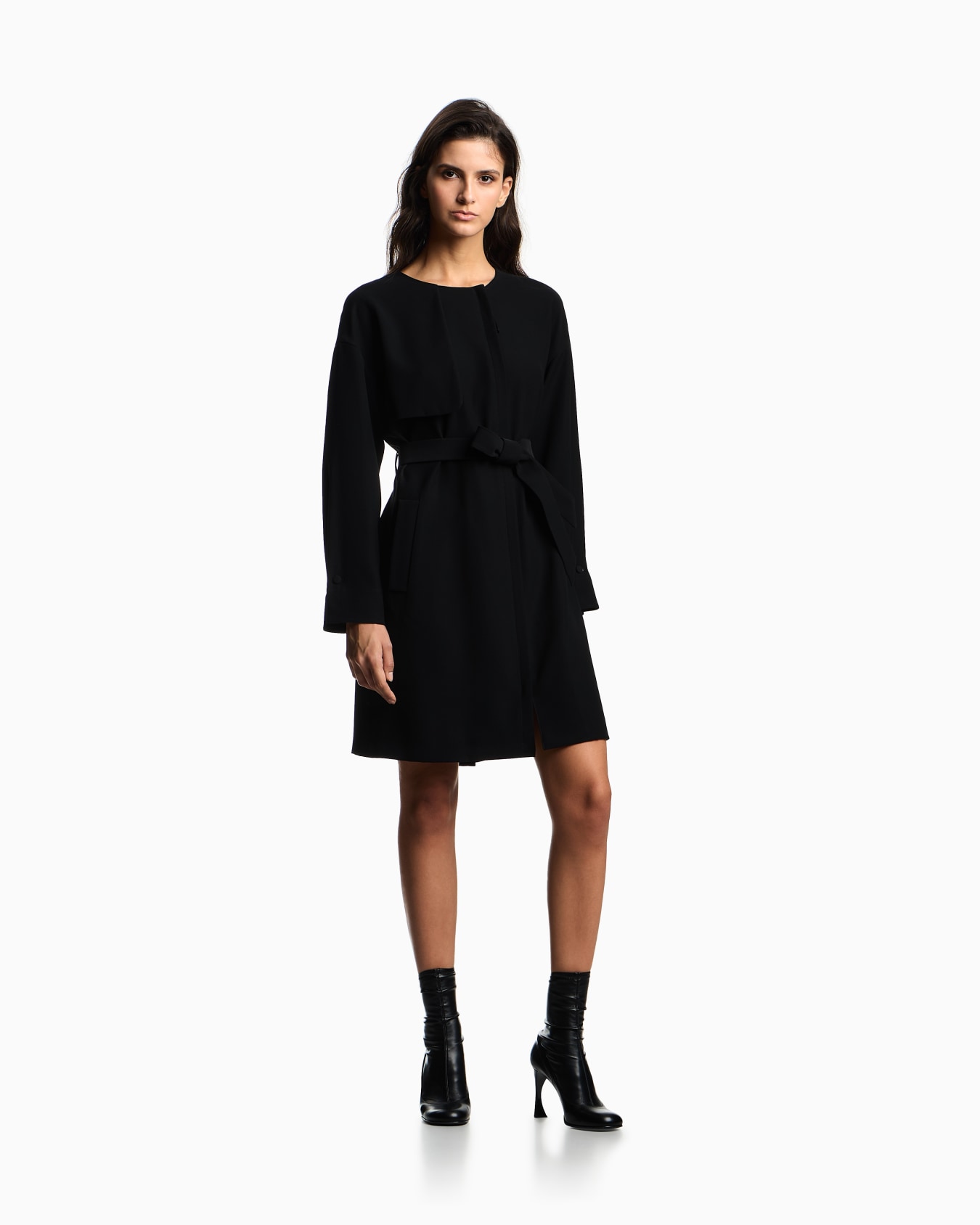 Technical cady trench coat with belt Slide 1