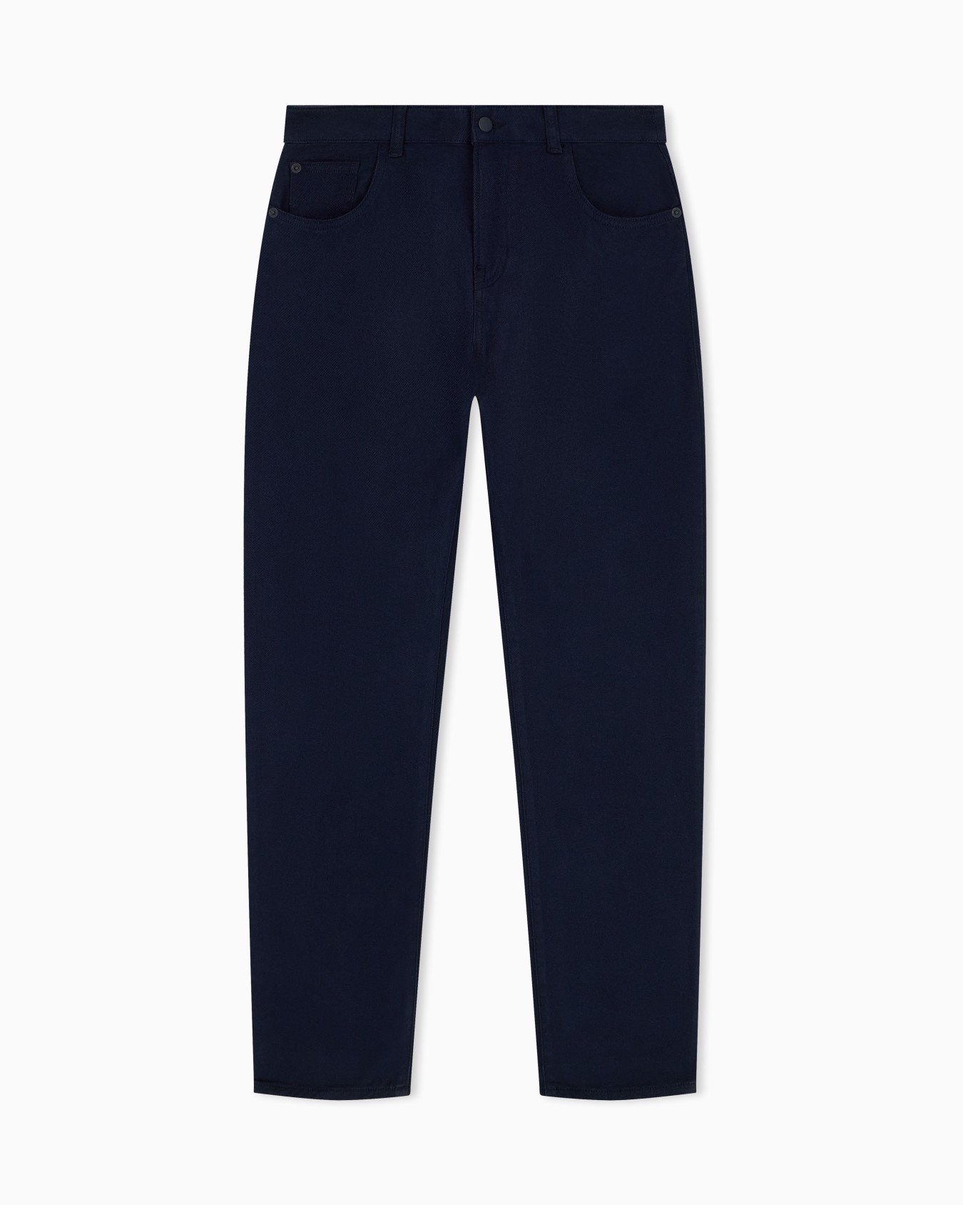 Slim-fit five-pocket drill pants with an embroidered logo 슬라이드 0