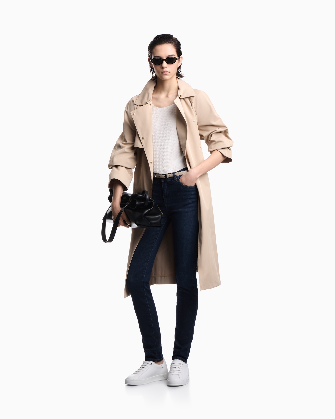 J18 worn-look, stretch-denim skinny jeans Slide 1