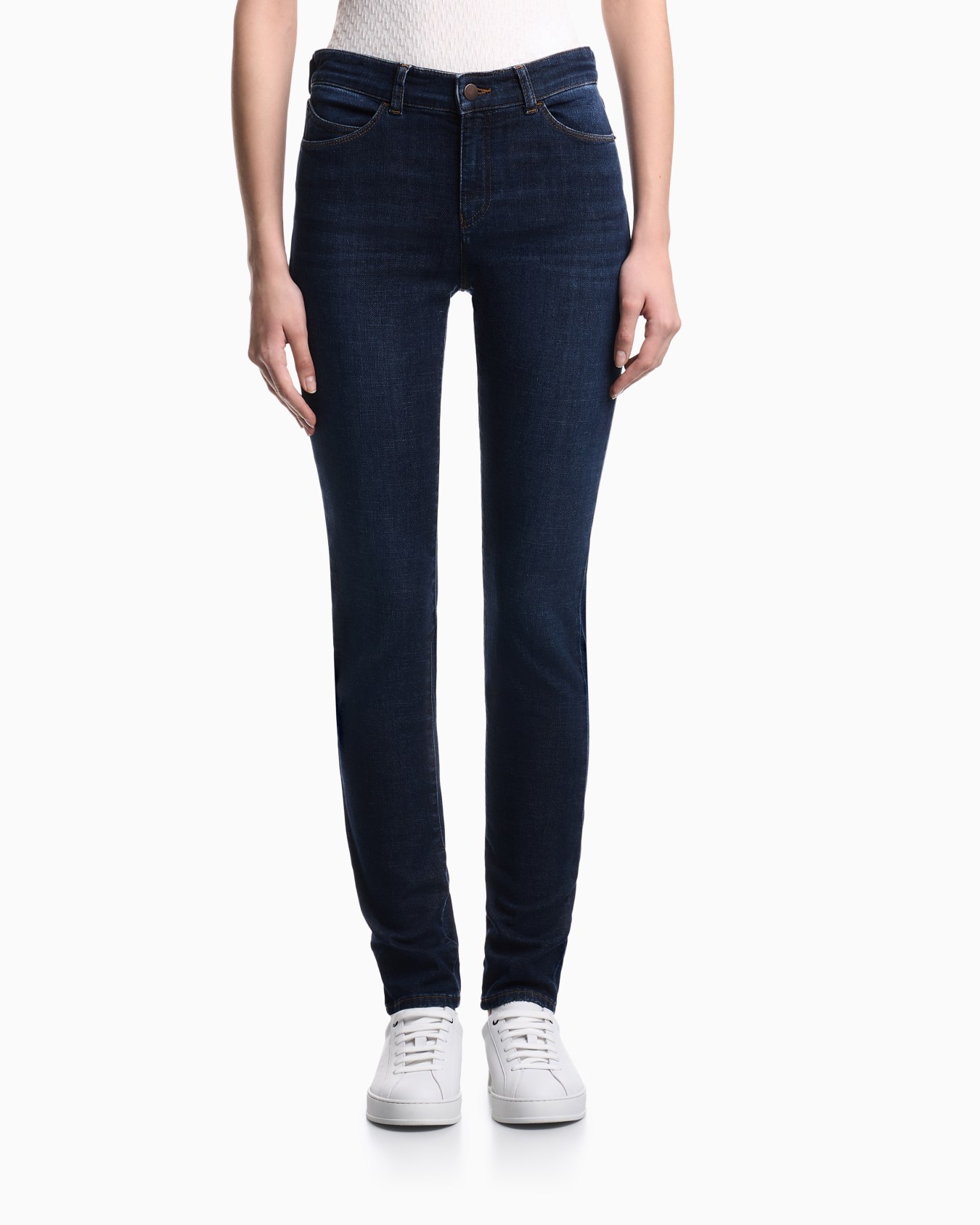 J18 worn-look, stretch-denim skinny jeans Slide 3