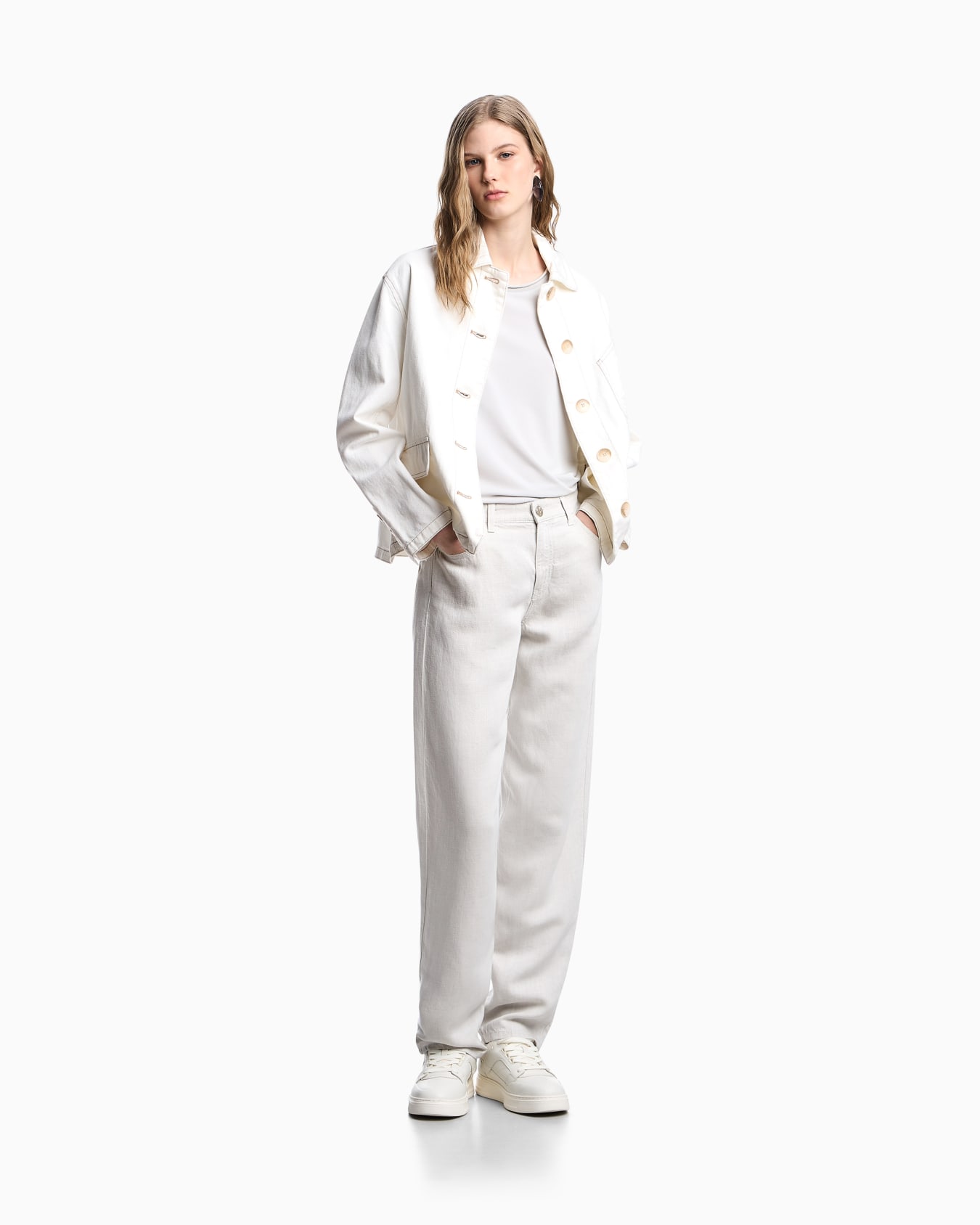 J90 carrot-fit jeans in a Lyocell and linen blend denim ASV Slide 1