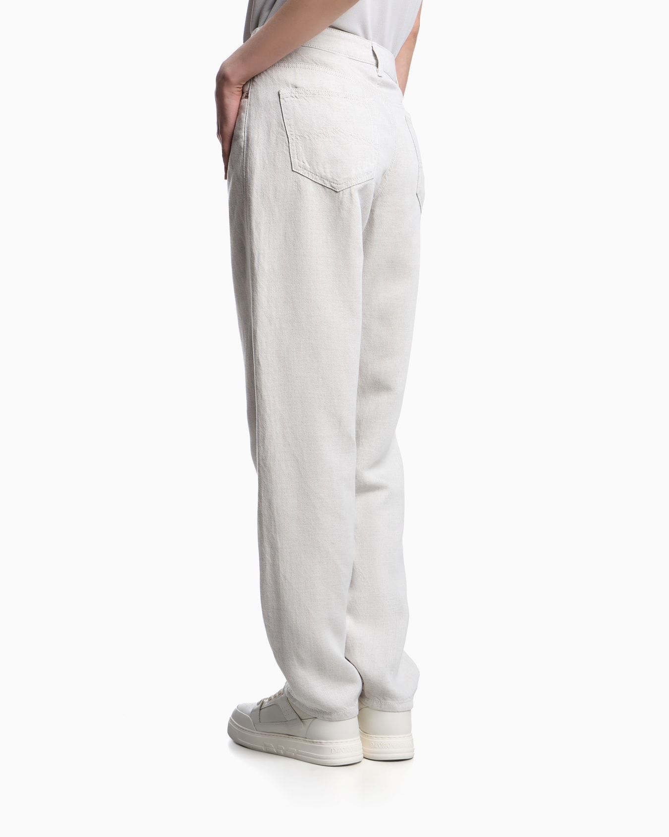 J90 carrot-fit jeans in a Lyocell and linen blend denim ASV Slide 2
