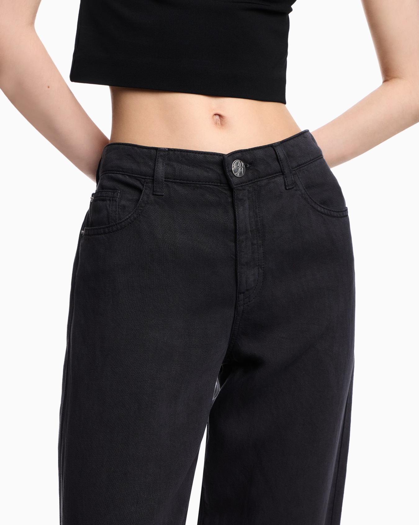 J90 carrot-fit jeans in a Lyocell and linen blend denim ASV Slide 4