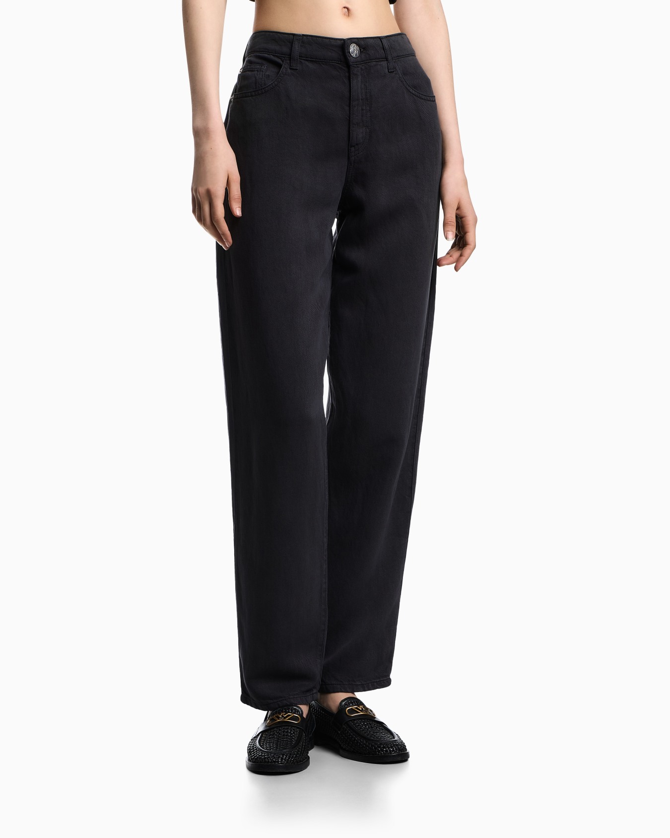 J90 carrot-fit jeans in a Lyocell and linen blend denim ASV Slide 3
