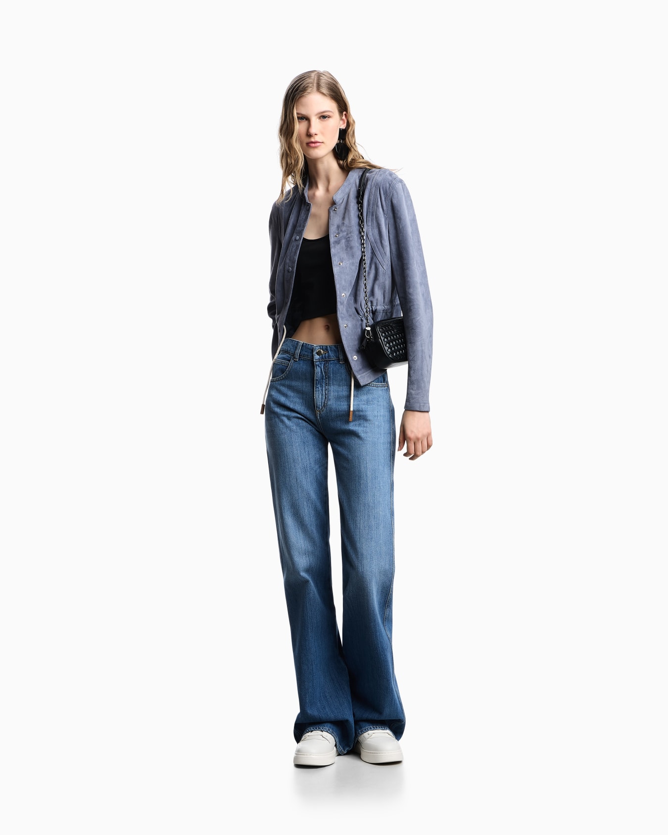 J9D mid-rise jeans with flared hem in denim Slide 1