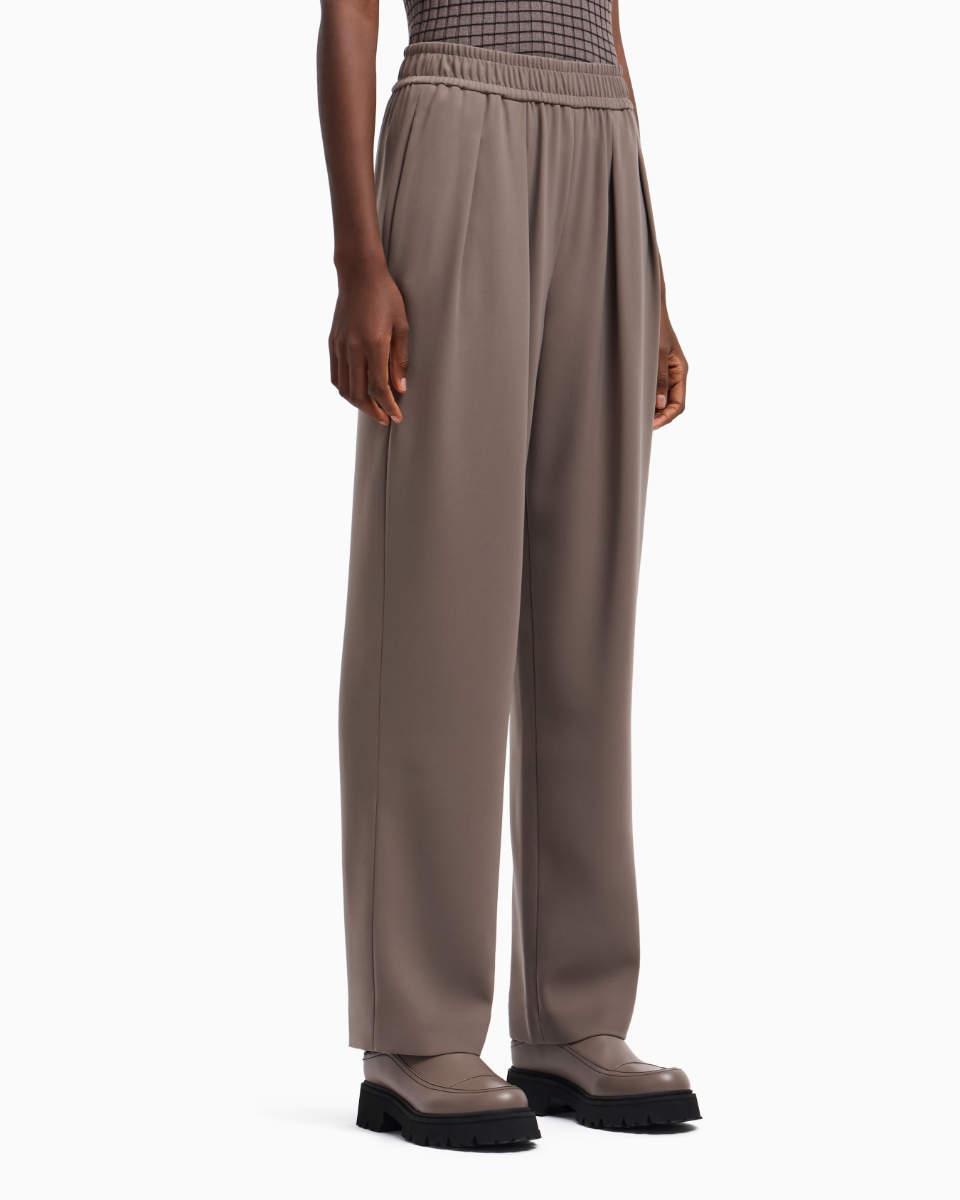 Technical-cady trousers with elasticated waistband Slide 3