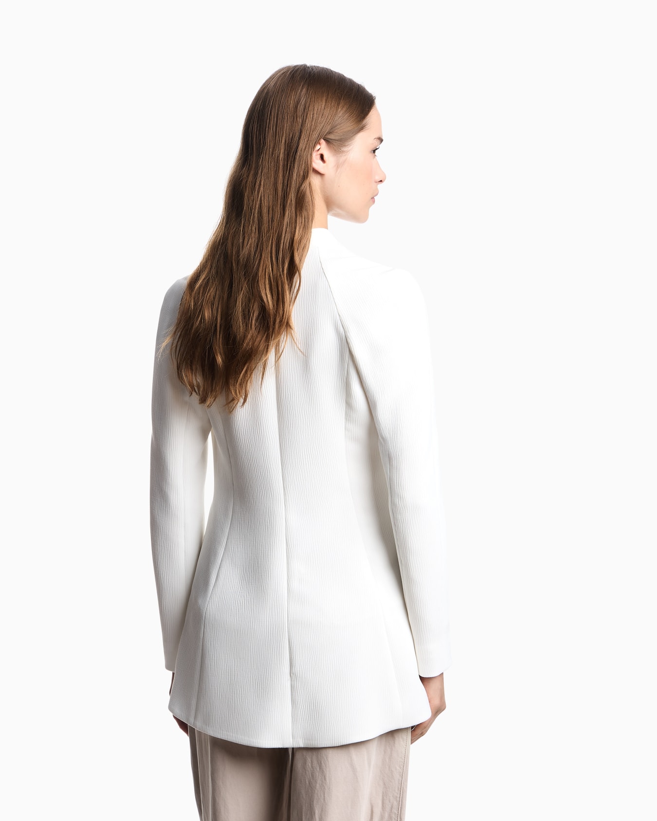 Crêpe-effect cady blazer Slide 2