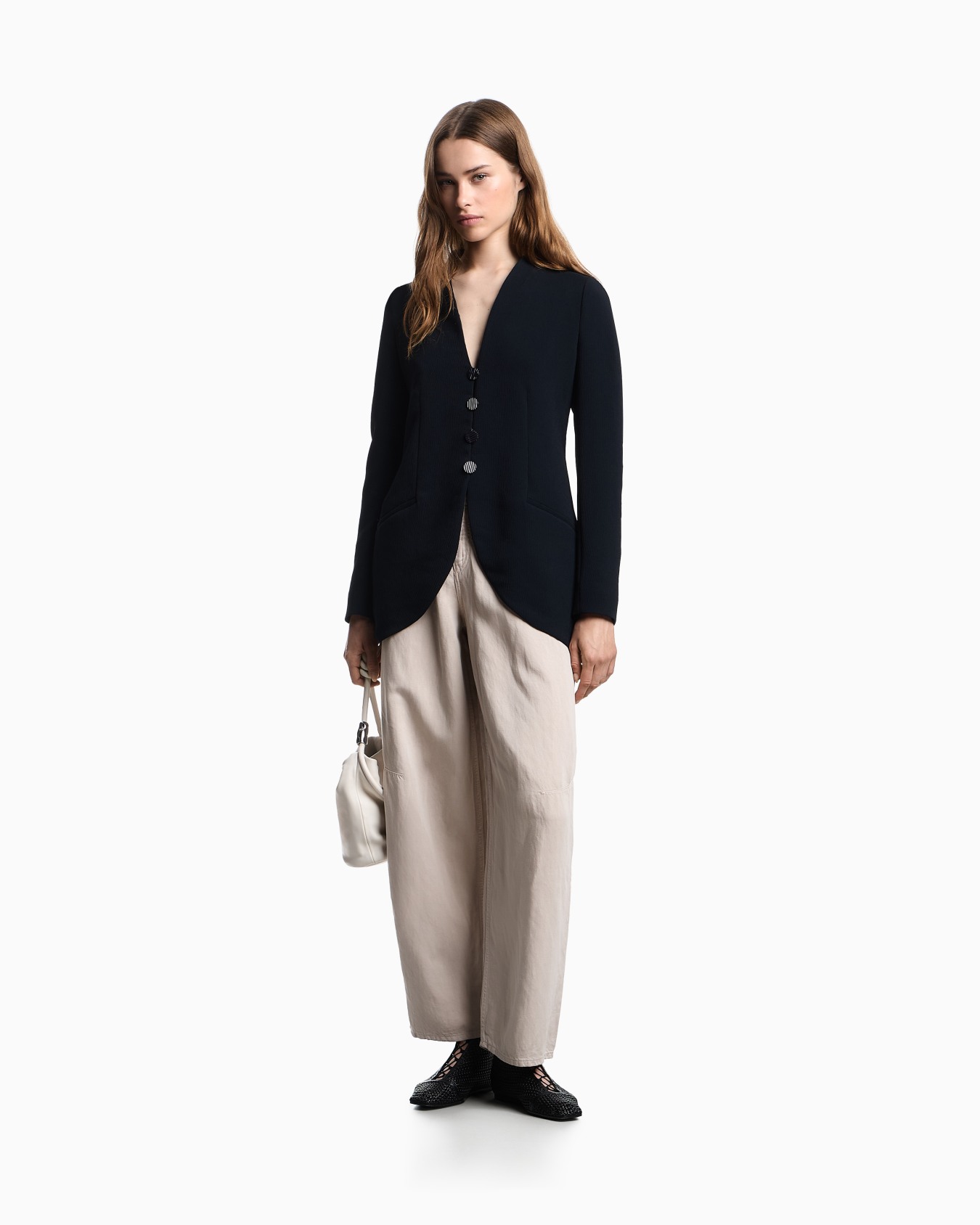 Crêpe-effect cady blazer Slide 1