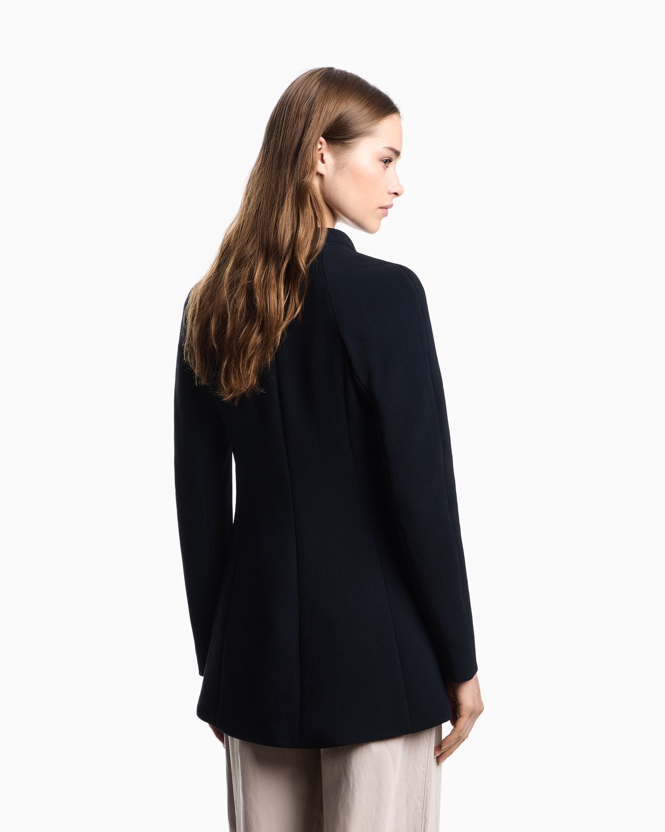 Crêpe-effect cady blazer Slide 2