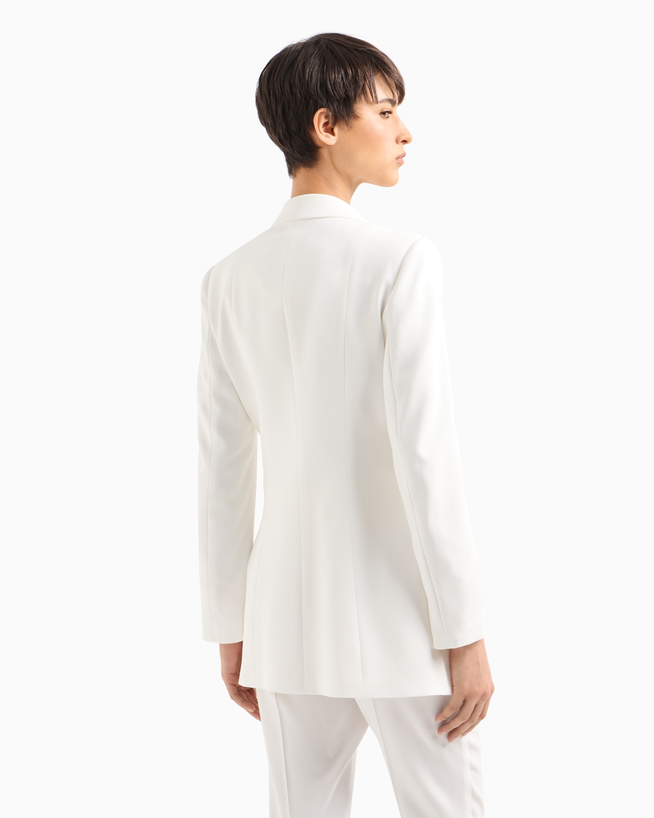 Single-breasted blazer in envers satin Slide 2