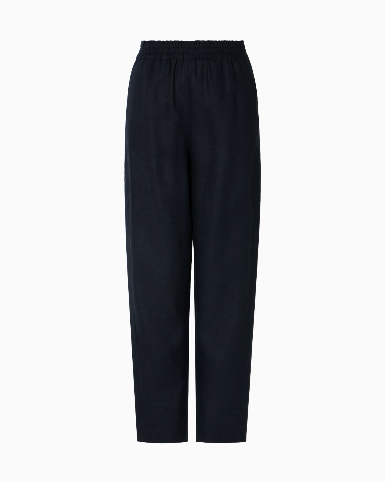 Pure linen trousers with an elasticated waist Slide 0