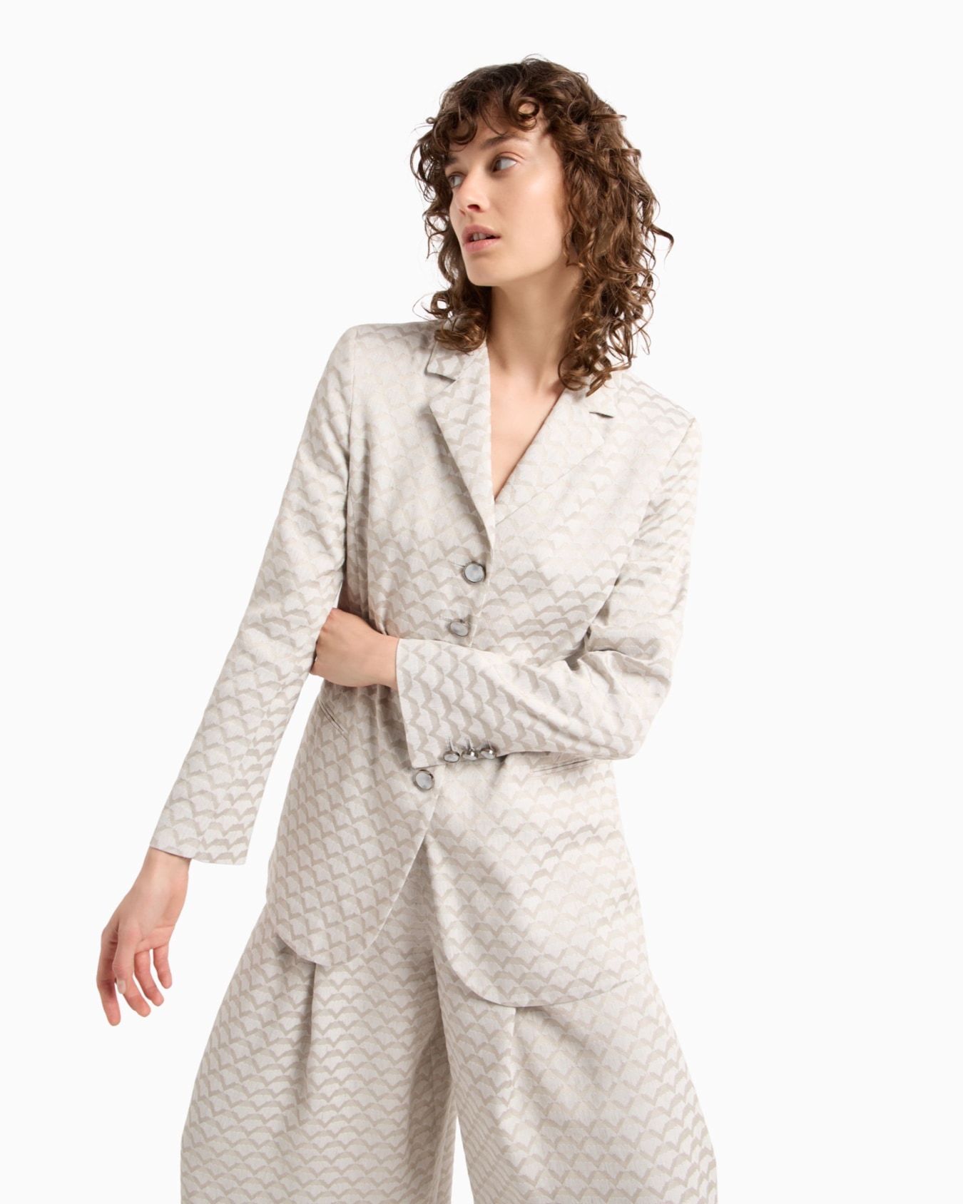 Pantaloni con pighe motivo chevron Slide 6