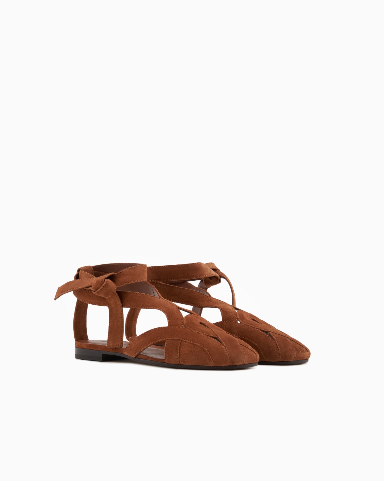 Icon suede sandals with cut-out and strap Slide 1