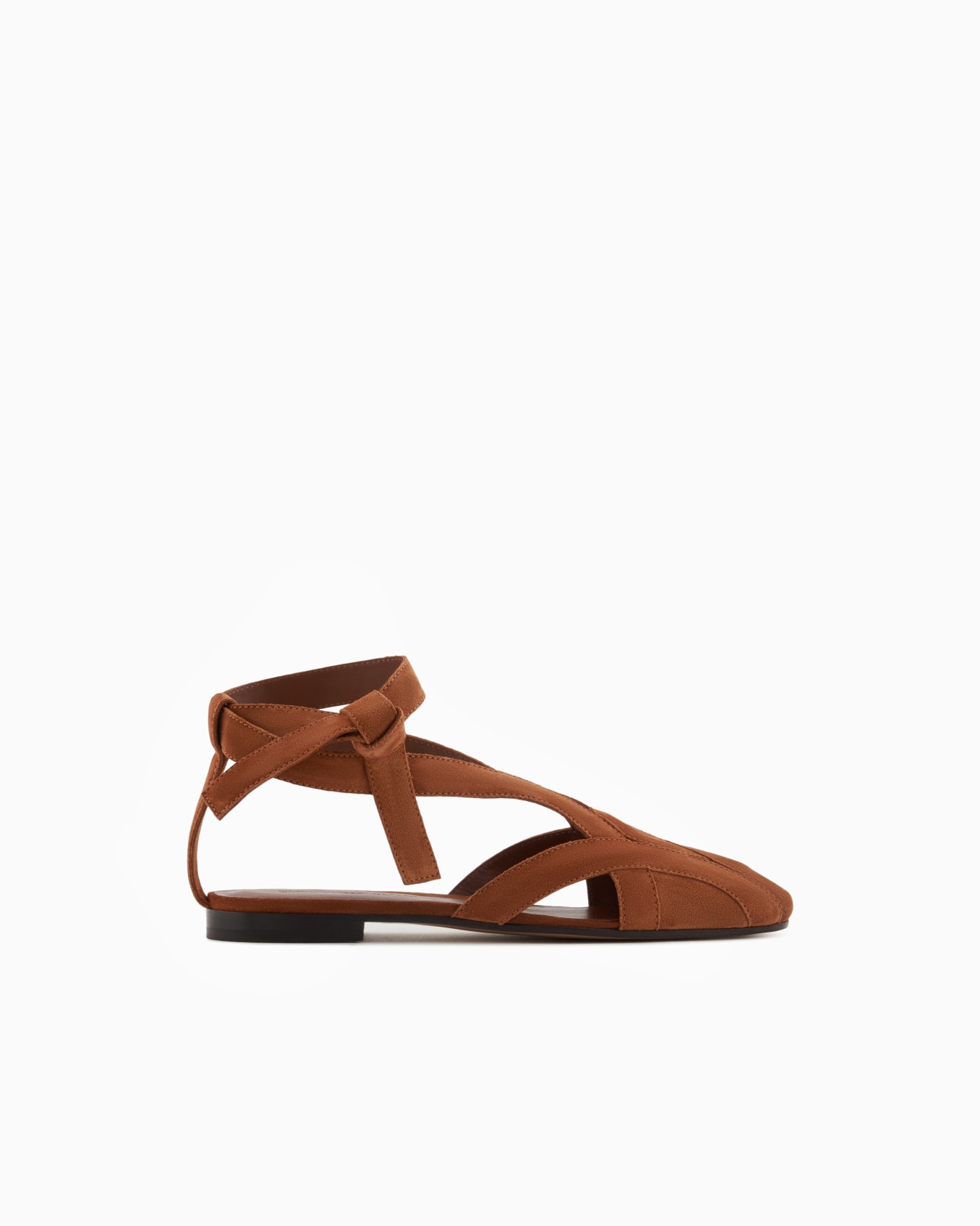 Icon suede sandals with cut-out and strap Slide 0