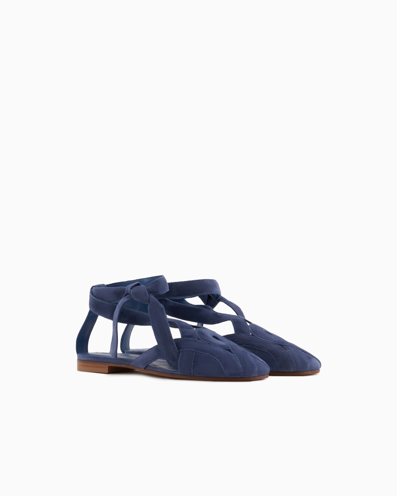 Icon suede sandals with cut-out and strap Slide 1