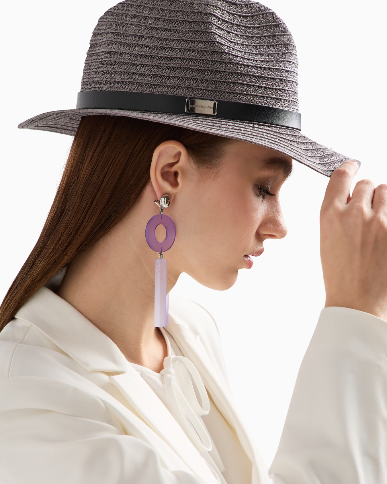 Braided hemp hat with band Slide 2