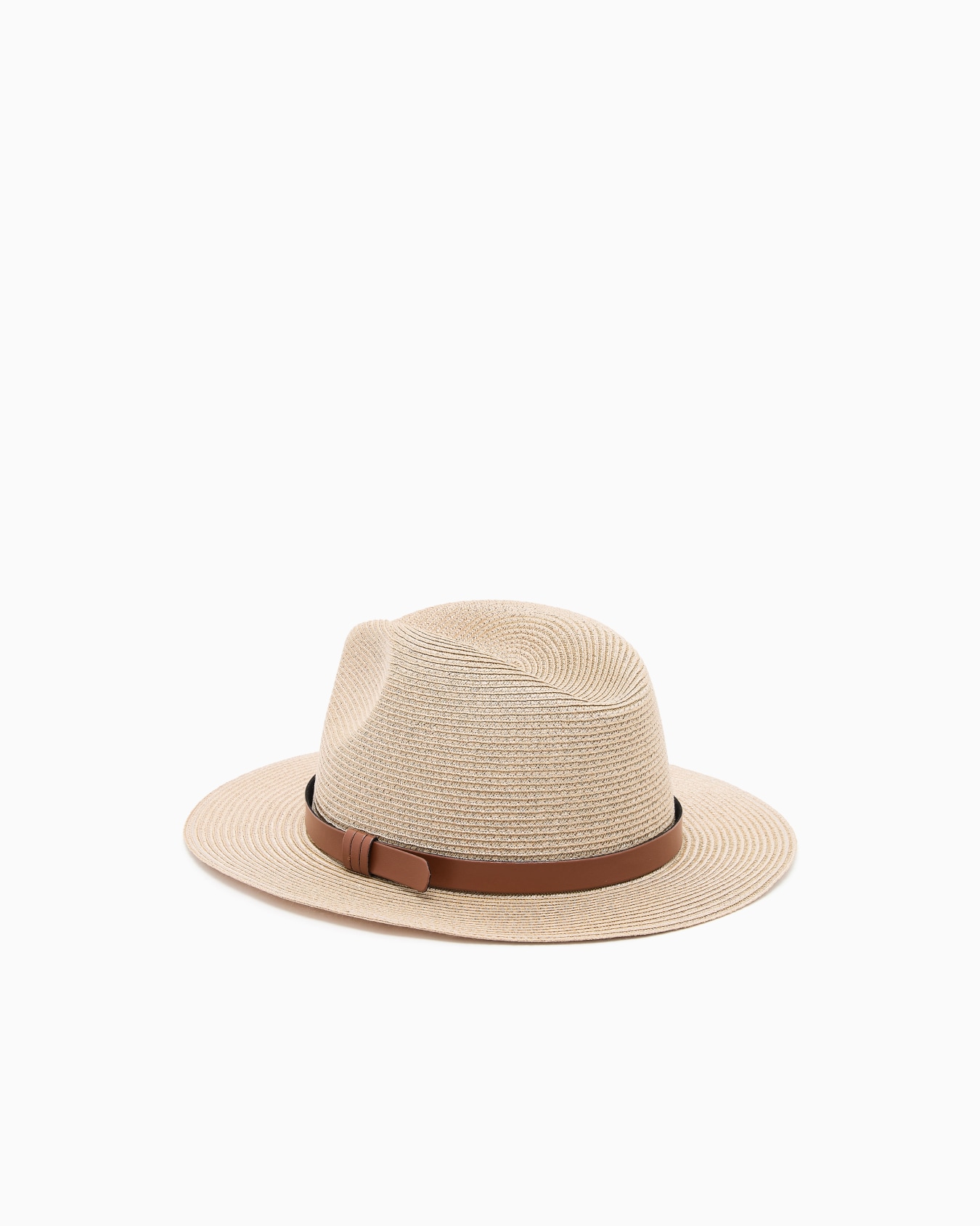 Fedora hat in woven raffia Diapositiva 1